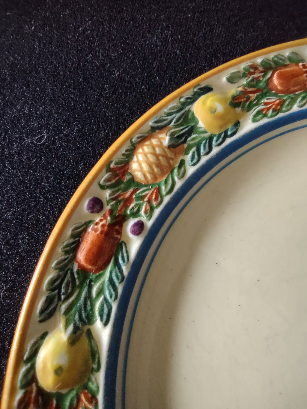 Vintage Adams Titian Ware Della Robbia Bread Butter Plates England Set 5 [6094]