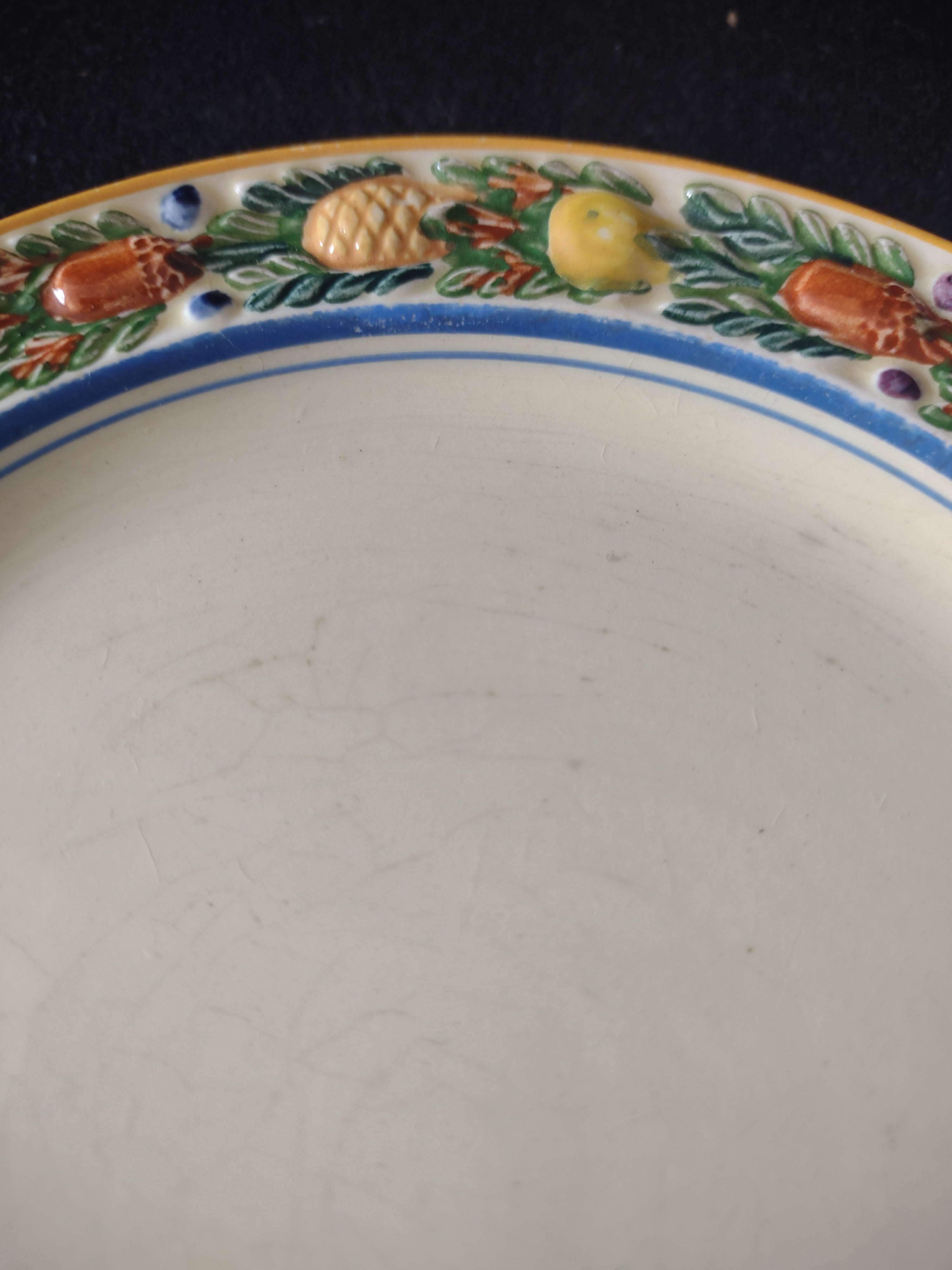 Vintage Adams Titian Ware Della Robbia Bread Butter Plates England Set 5 [6094]
