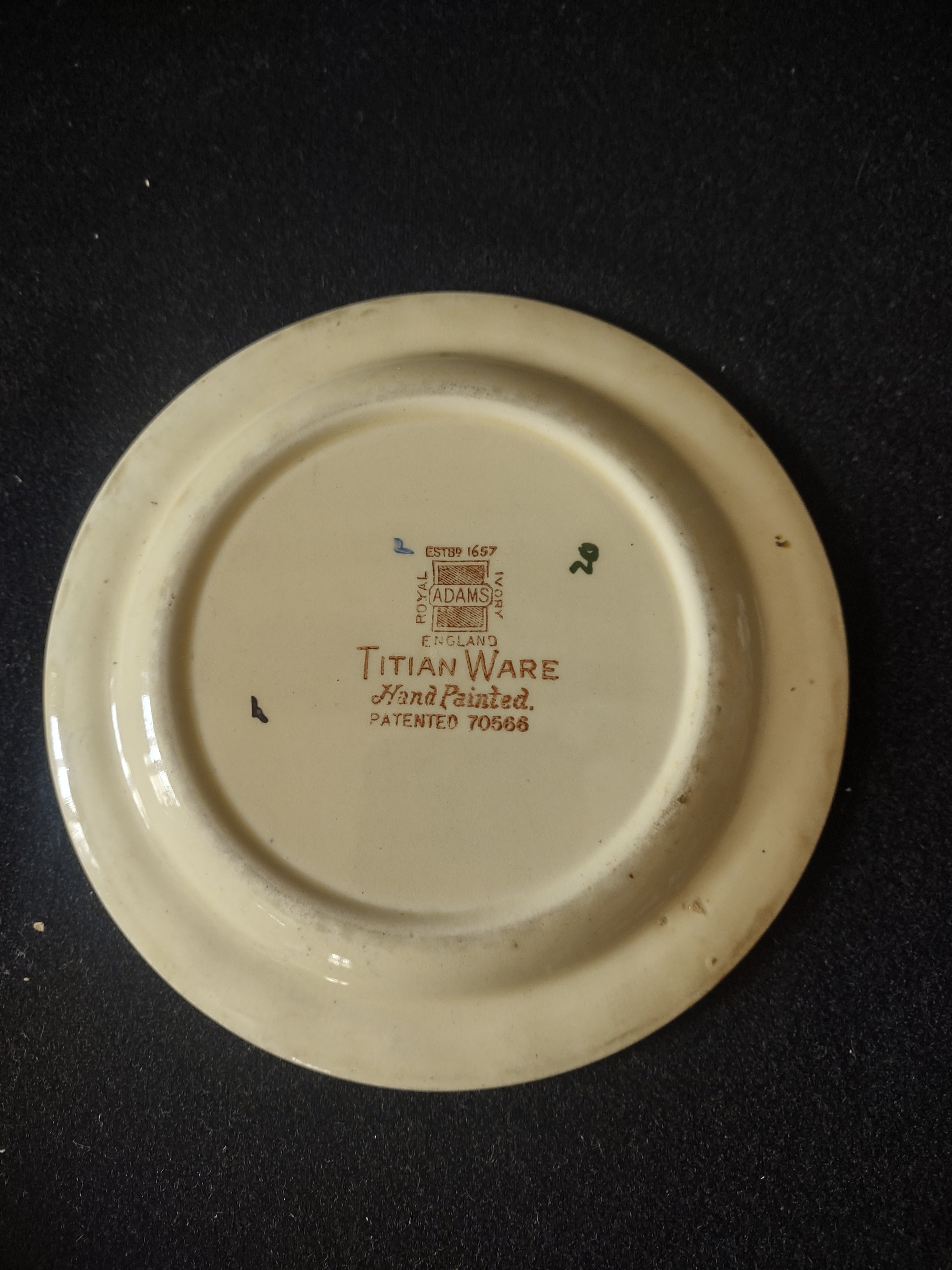 Vintage Adams Titian Ware Della Robbia Bread Butter Plates England Set 5 [6094]