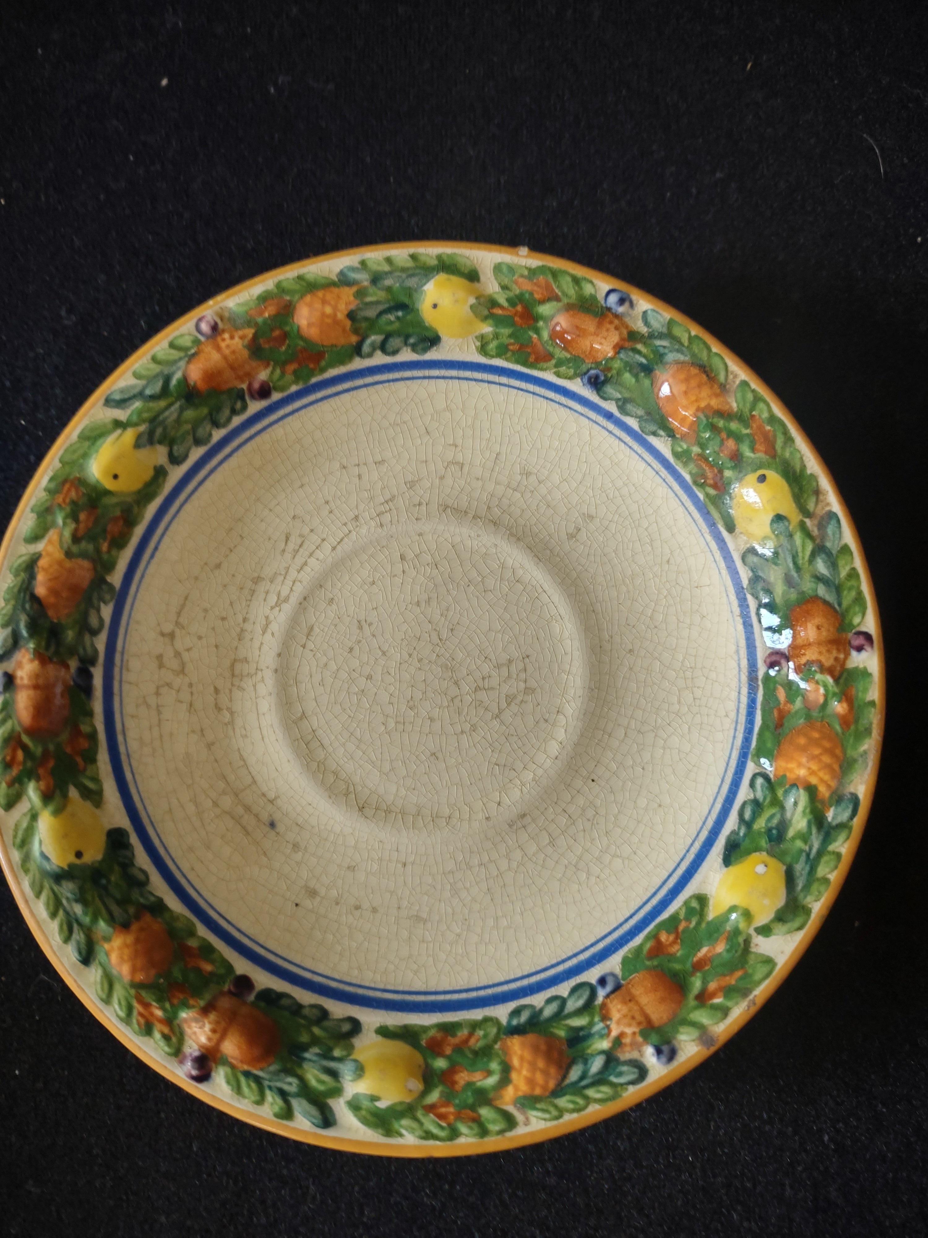 Vintage Adams Titian Ware Della Robbia Cup Saucer Set Of 4 England [6095]