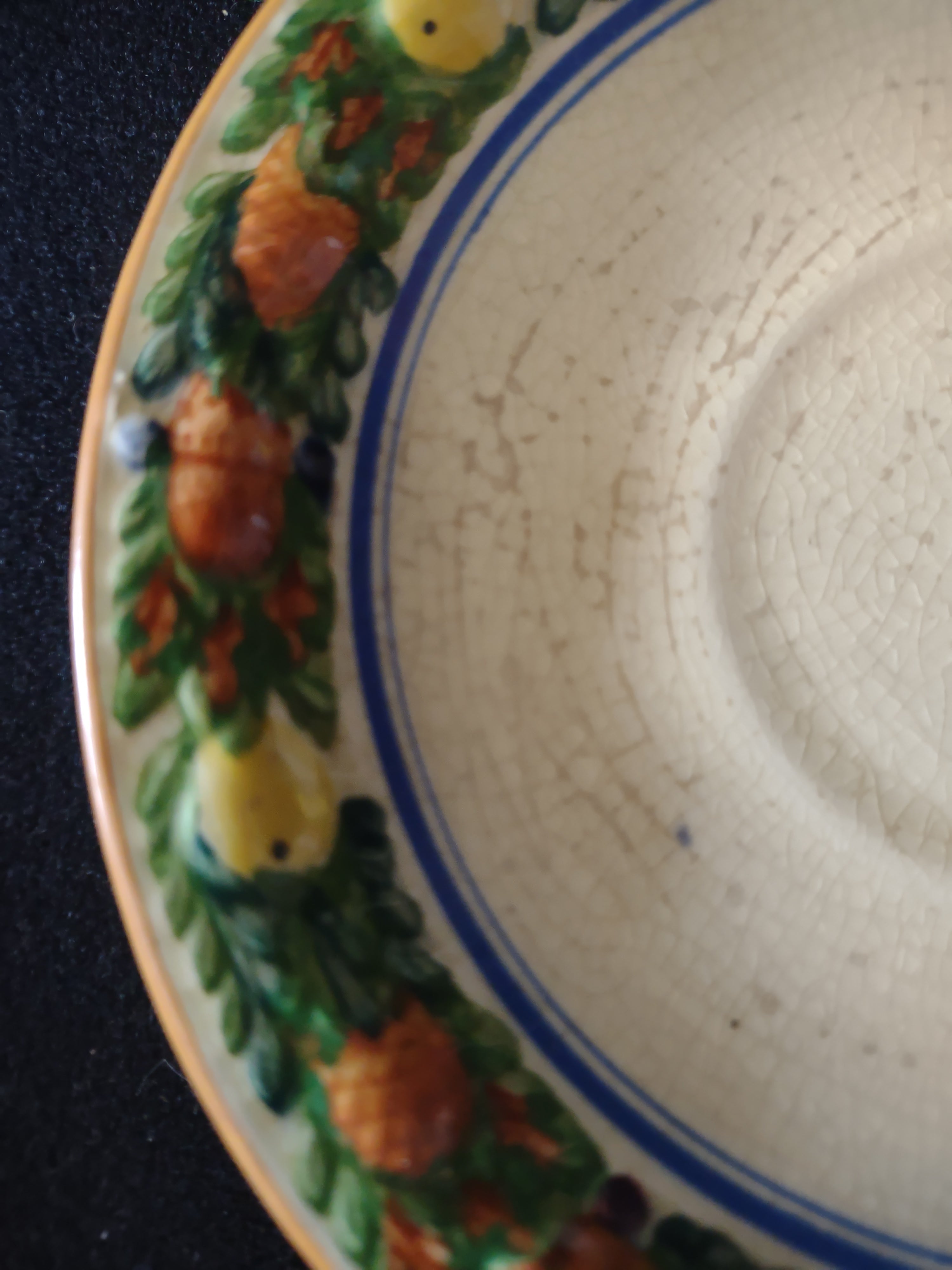 Vintage Adams Titian Ware Della Robbia Cup Saucer Set Of 4 England [6095]