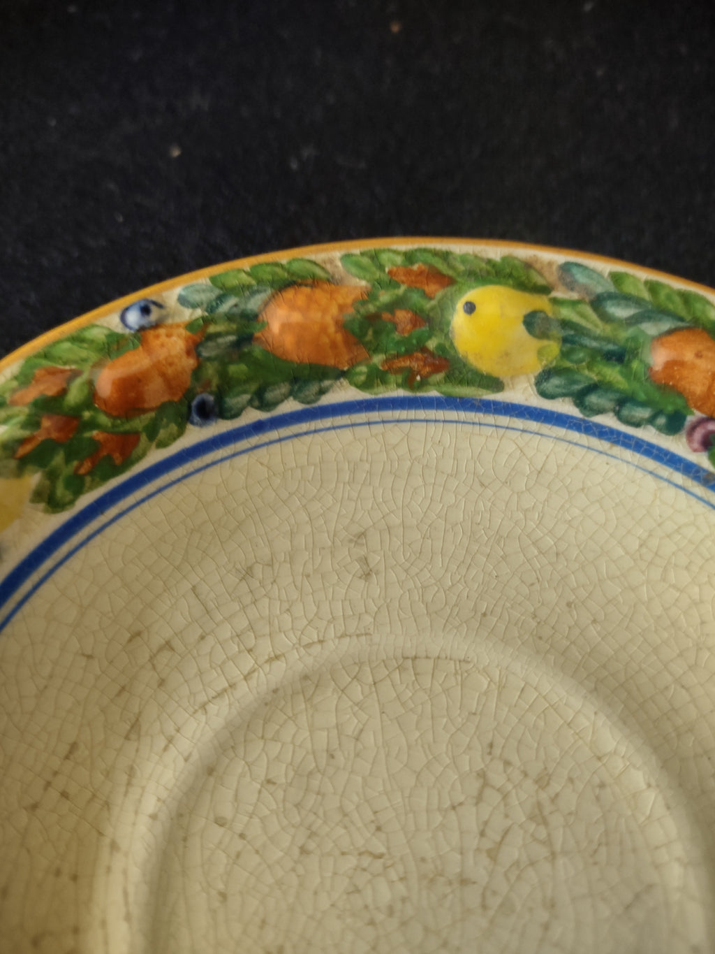 Vintage Adams Titian Ware Della Robbia Cup Saucer Set Of 4 England [6095]