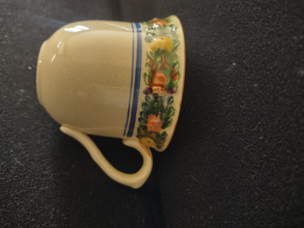 Vintage Adams Titian Ware Della Robbia Cup Saucer Set Of 4 England [6095]