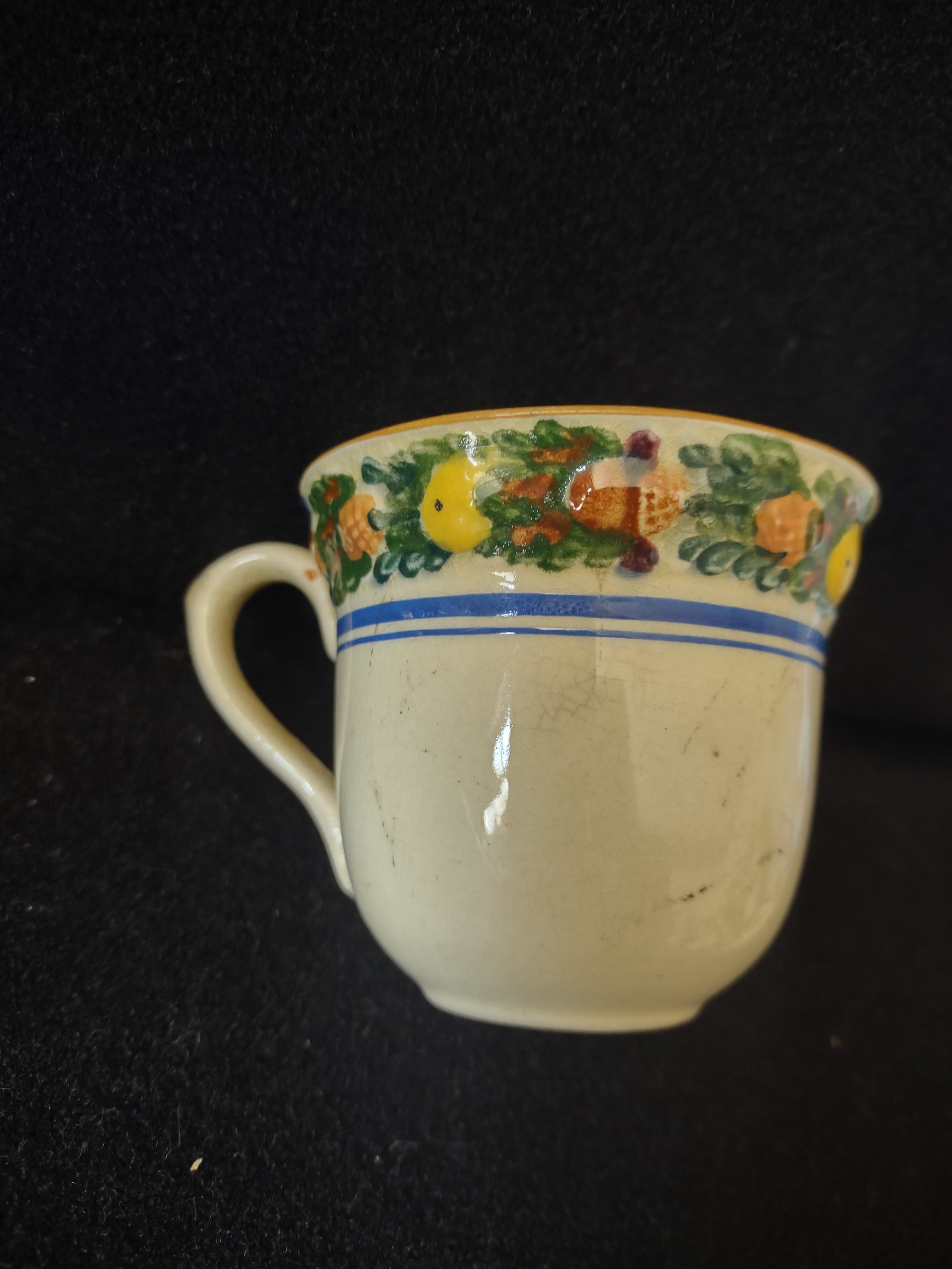 Vintage Adams Titian Ware Della Robbia Cup Saucer Set Of 4 England [6095]