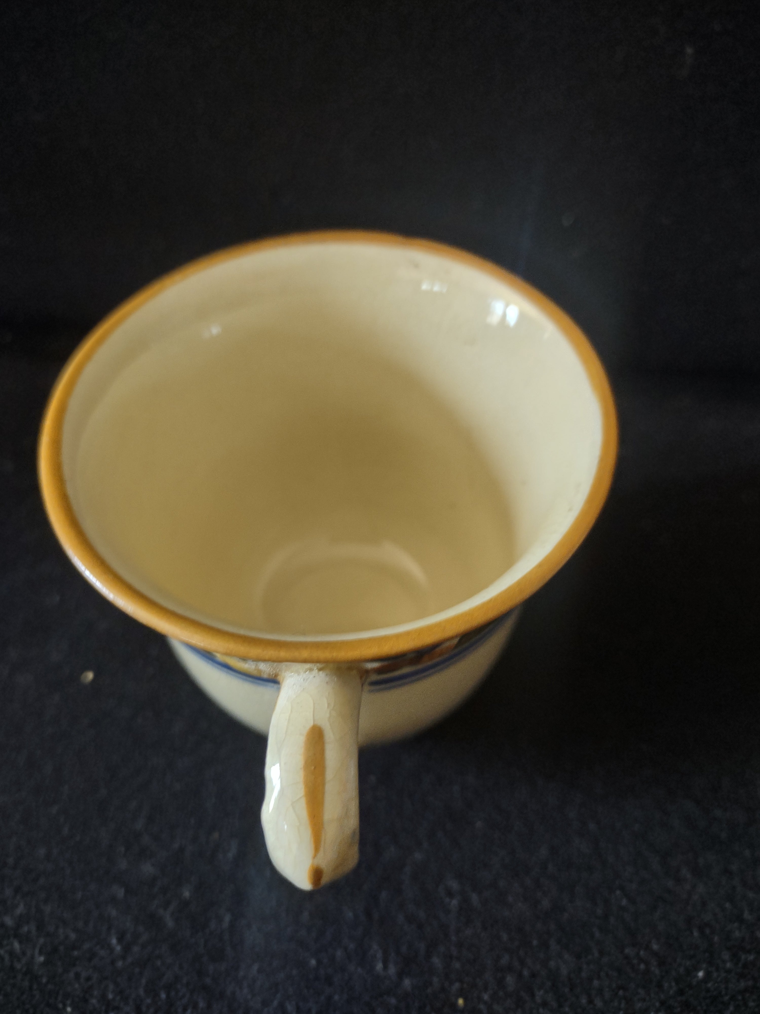 Vintage Adams Titian Ware Della Robbia Cup Saucer Set Of 4 England [6095]