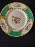 Vintage Myott The Bouquet Green Luncheon Plate Ironstone England [6096]