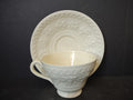 Vintage Wedgwood Wellesley Cream Embossed Cup & Saucer Set [6110]