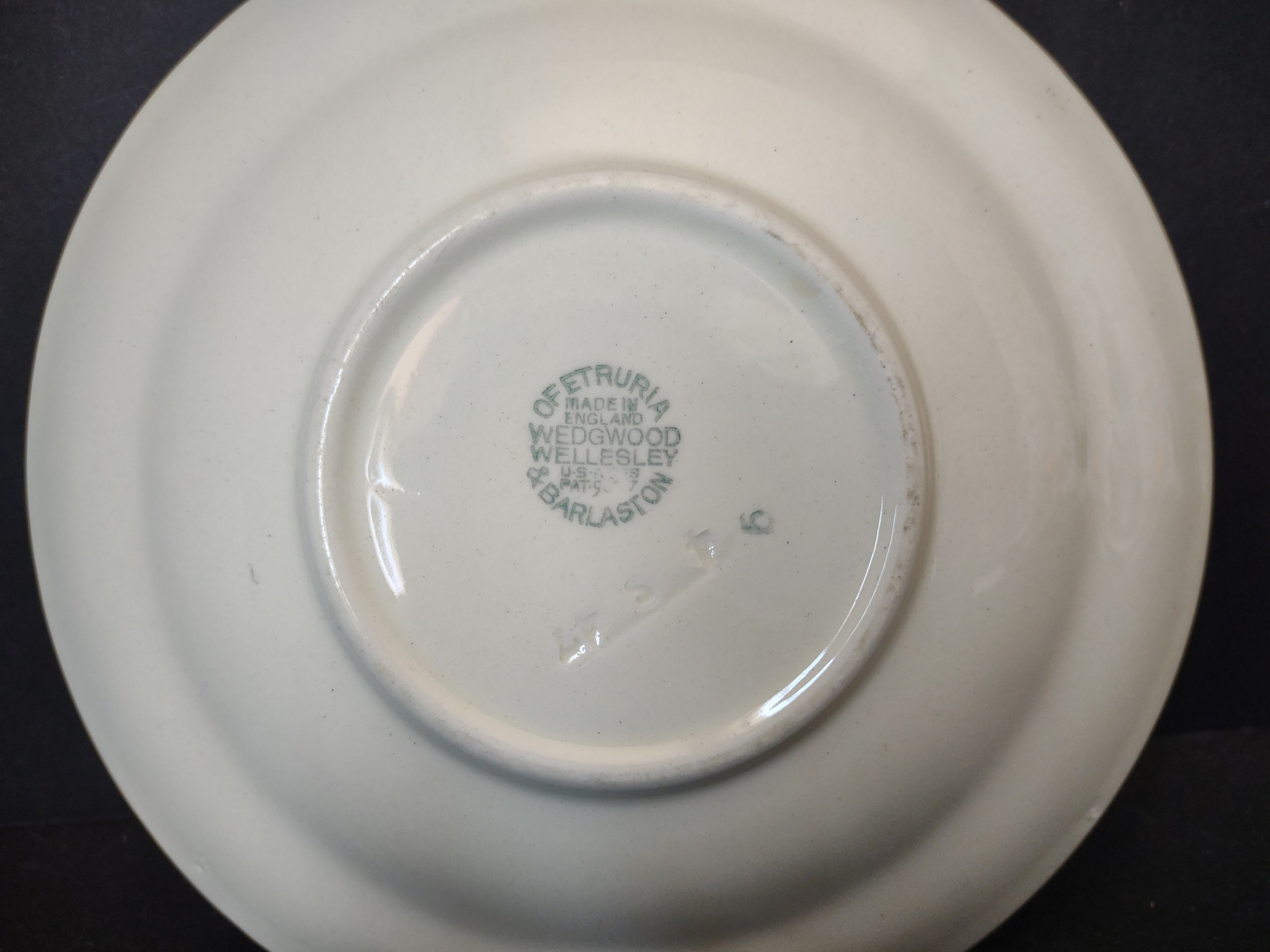 Vintage Wedgwood Wellesley Cream Embossed Saucer Etruria Barlaston [6108]
