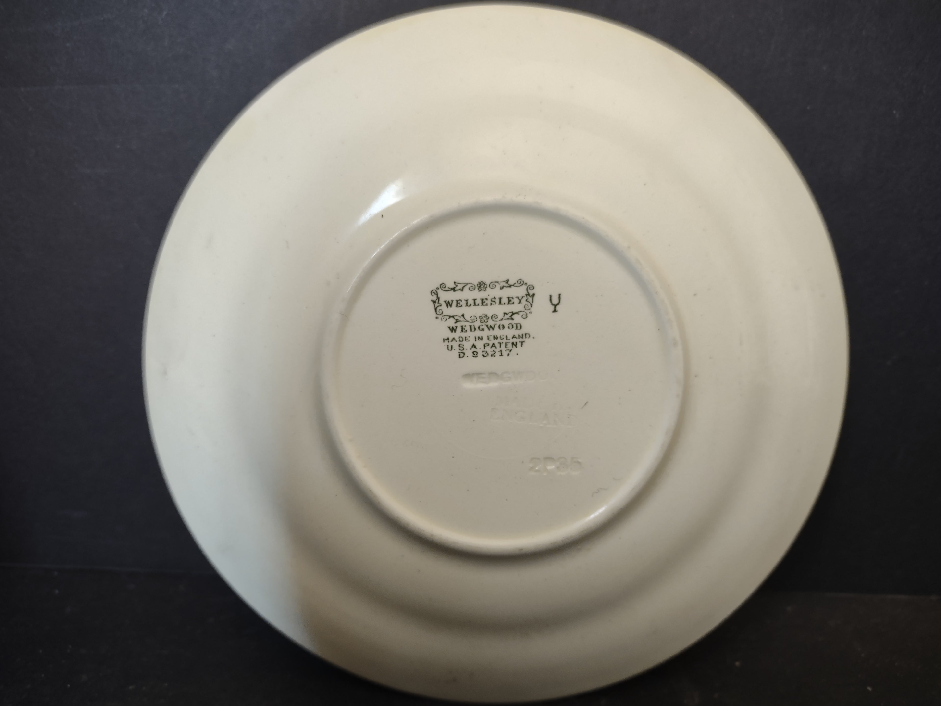 Vintage Wedgwood Wellesley Cream Embossed Floral Reticulated Saucer [6109]