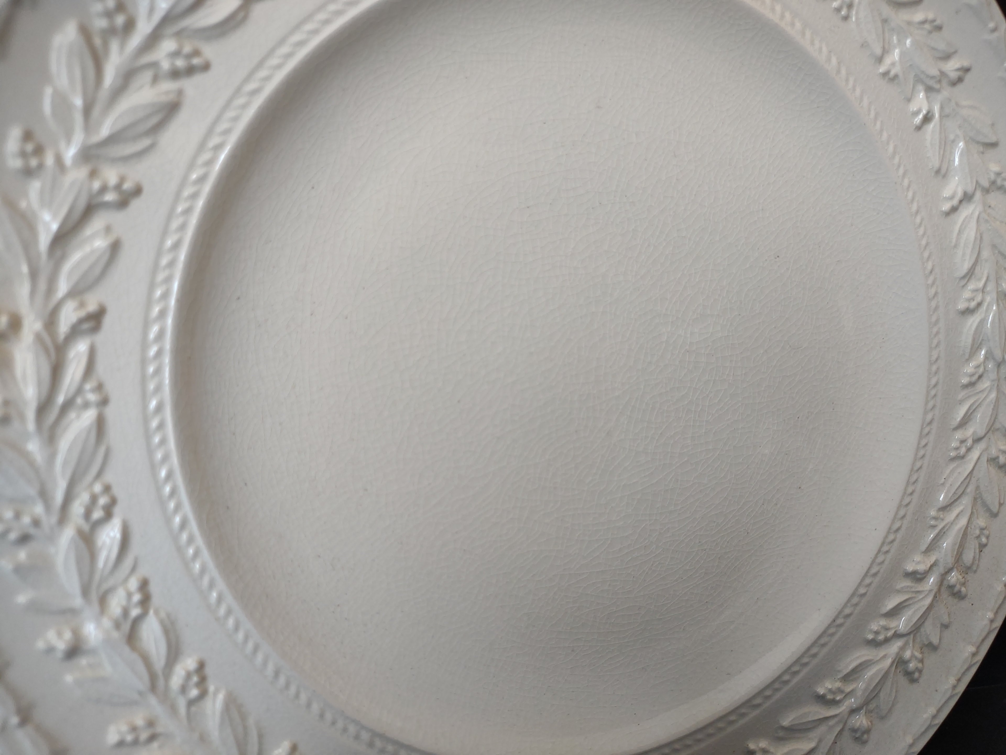 Vintage Wedgwood Embossed Queens Ware Laurel Lunch Plates Set of 2 [6111]