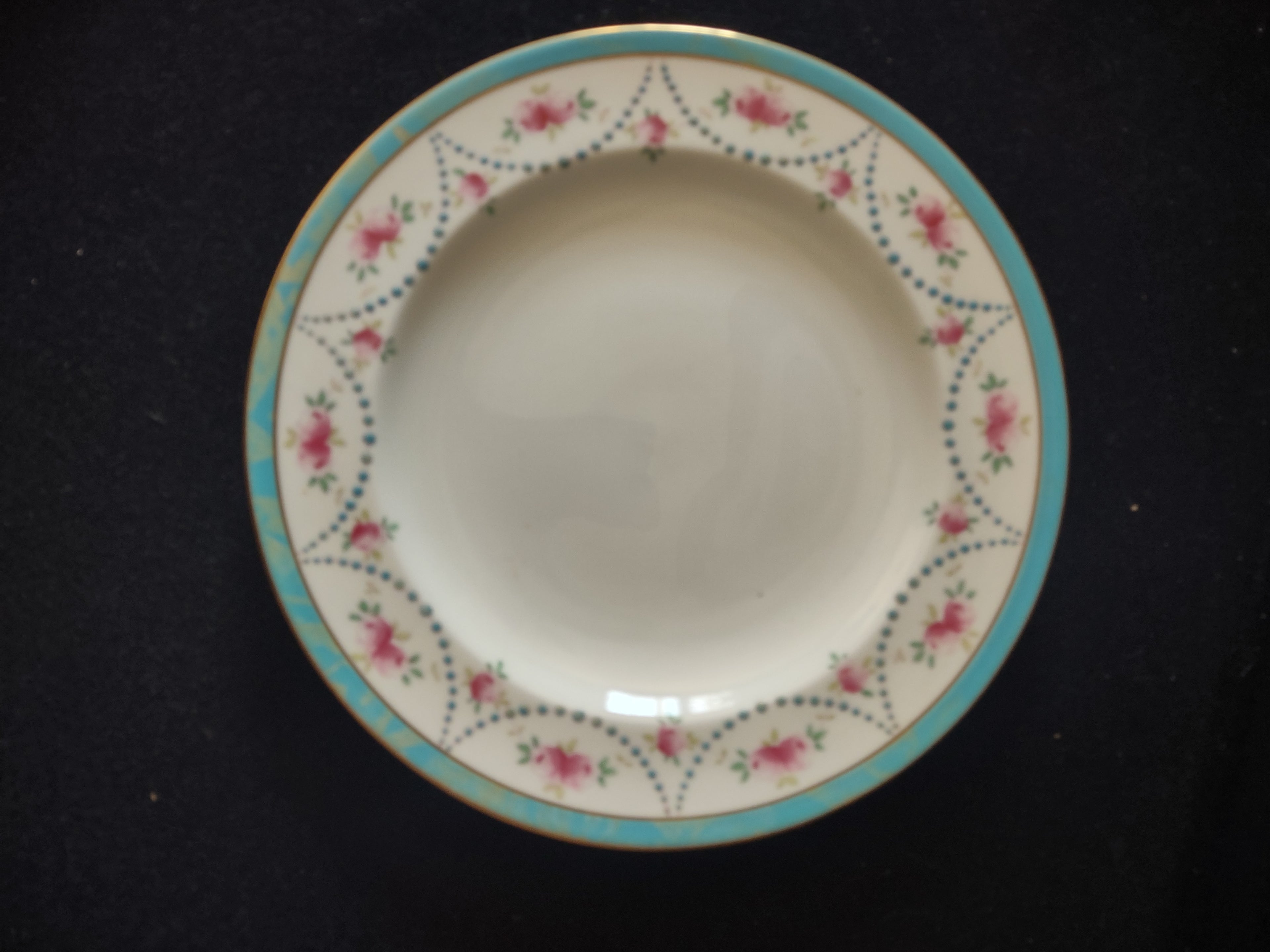 Vintage Wedgwood England Bone China Pink Rose Dinner Plate [6102]