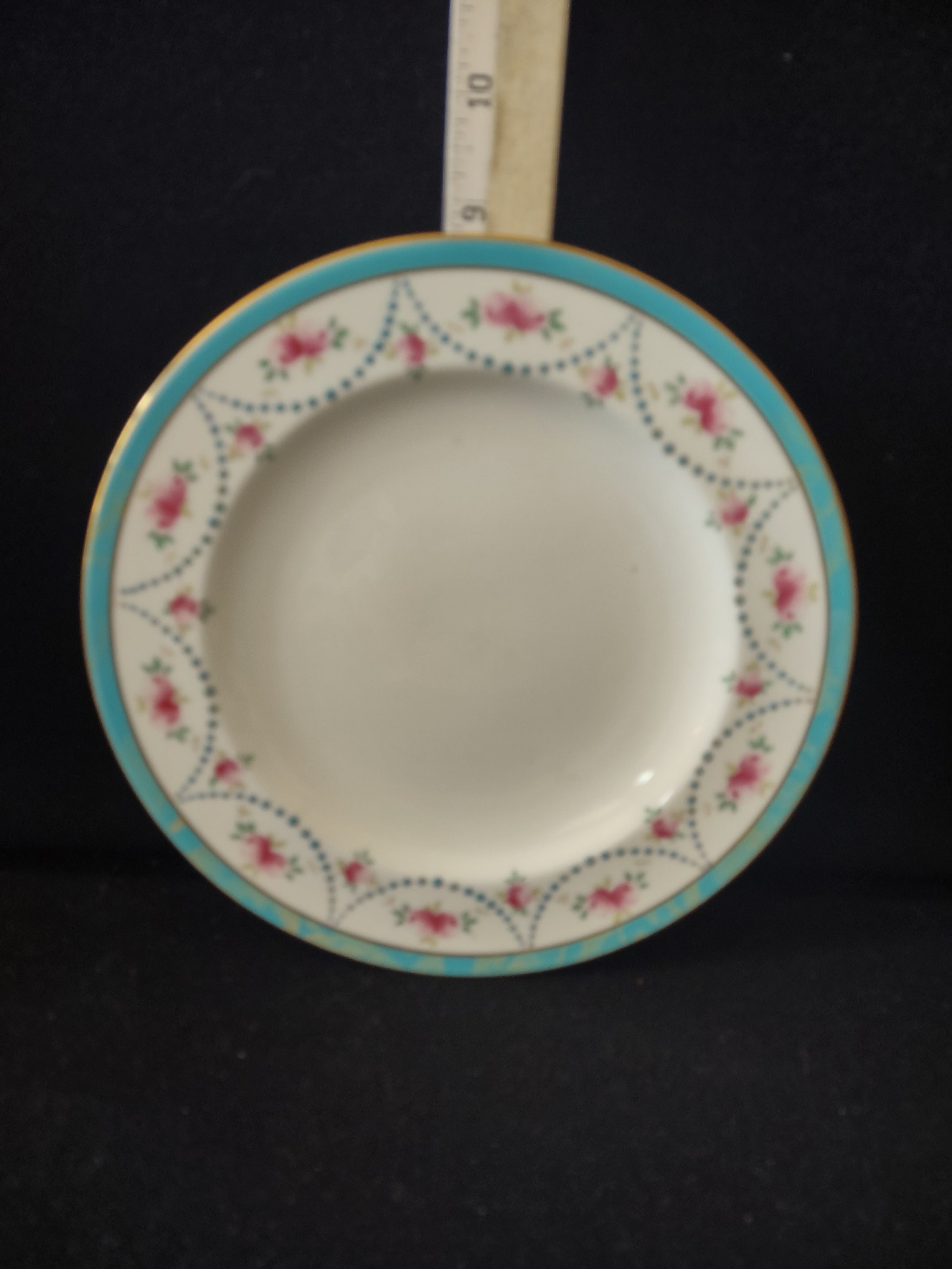 Vintage Wedgwood England Bone China Pink Rose Dinner Plate [6102]