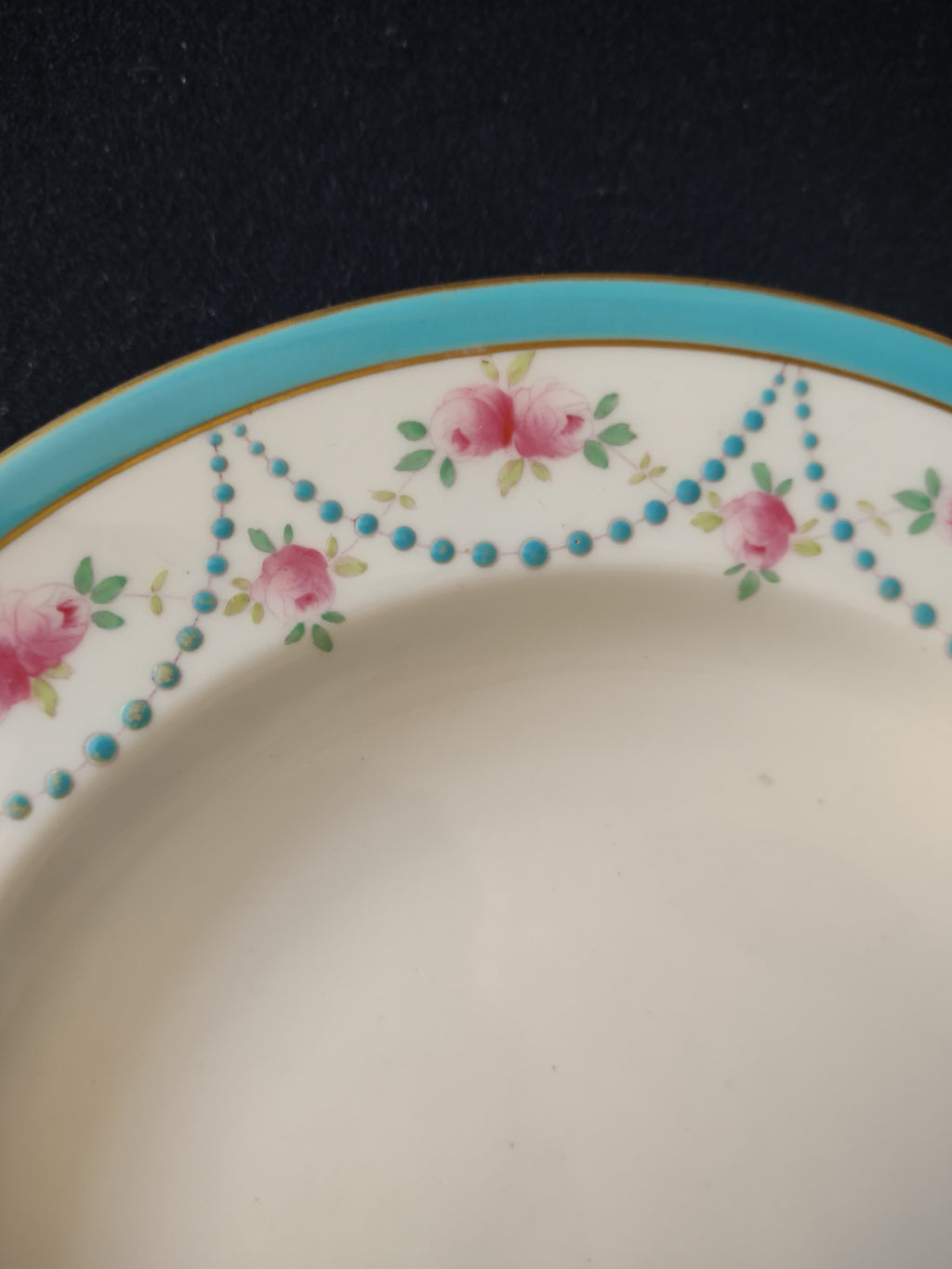 Vintage Wedgwood England Bone China Pink Rose Dinner Plate [6102]