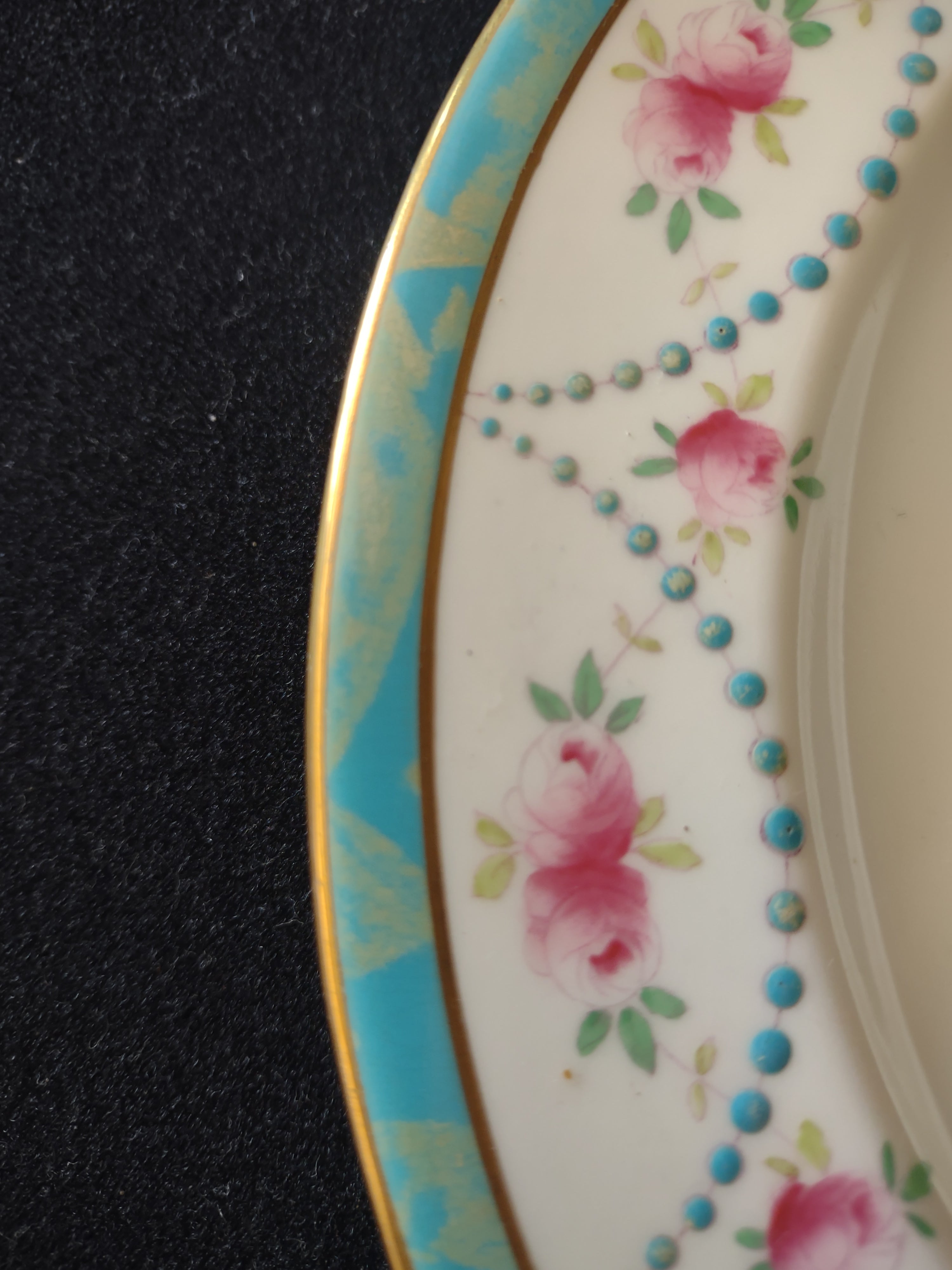 Vintage Wedgwood England Bone China Pink Rose Dinner Plate [6102]