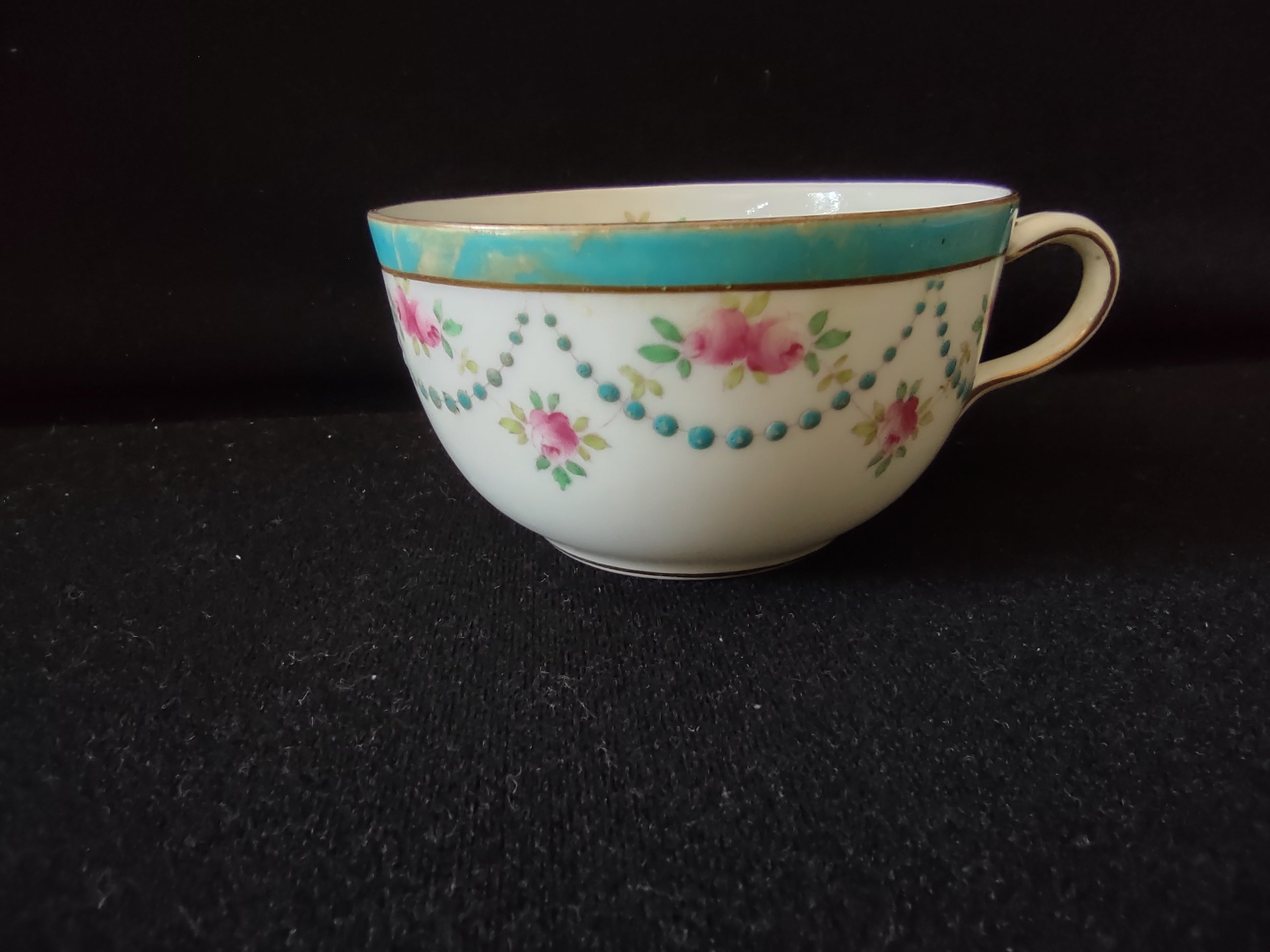 Vintage Wedgwood England Pink Roses Bone China Teacup No Saucer [6103]