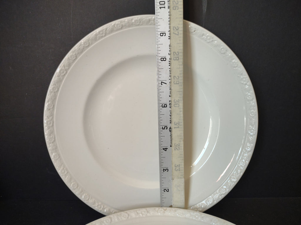 Vintage Wedgwood & Co Embossed Scroll Dinner Plates Set of 2 [6112]