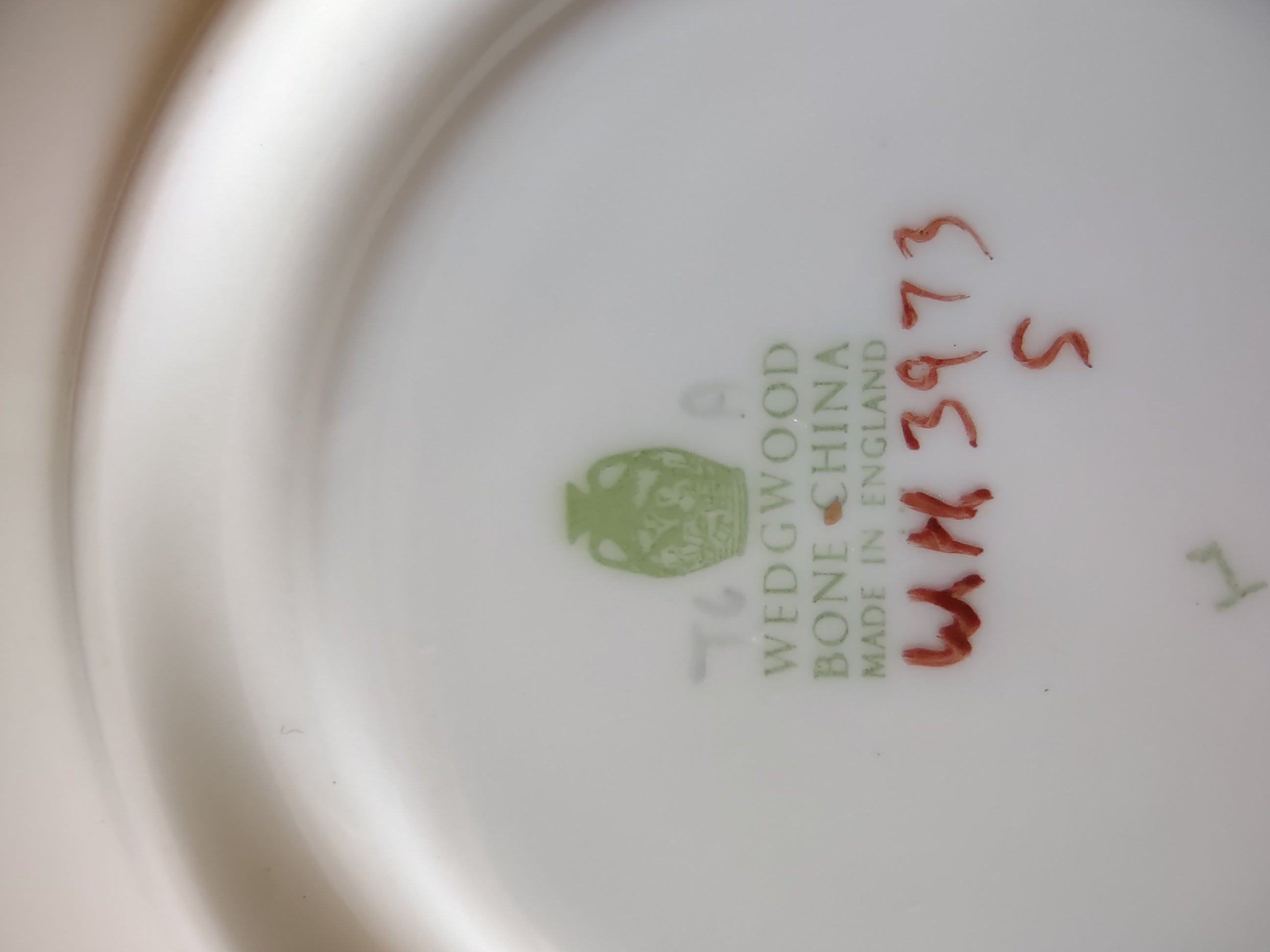 Vintage Wedgwood Bone China Yellow Fern Saucer England [6104]