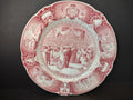 Vintage Wedgwood Red Transferware US Naval Academy Hop 1869 Plate [6116]
