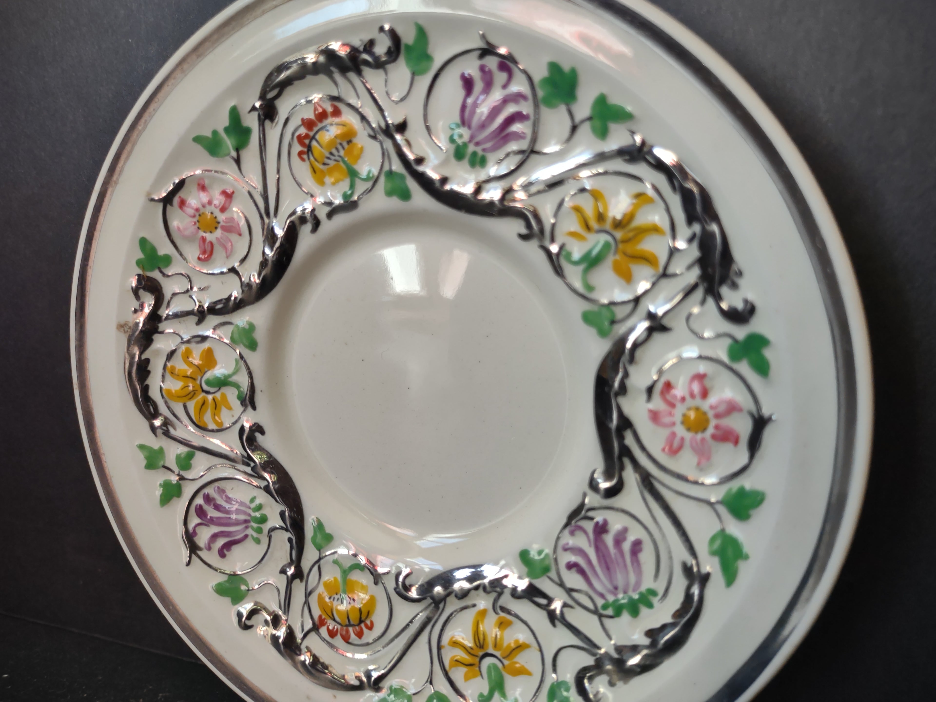 Vintage Wedgwood Patrician Hand Painted Demitasse Espresso Saucer [6120]