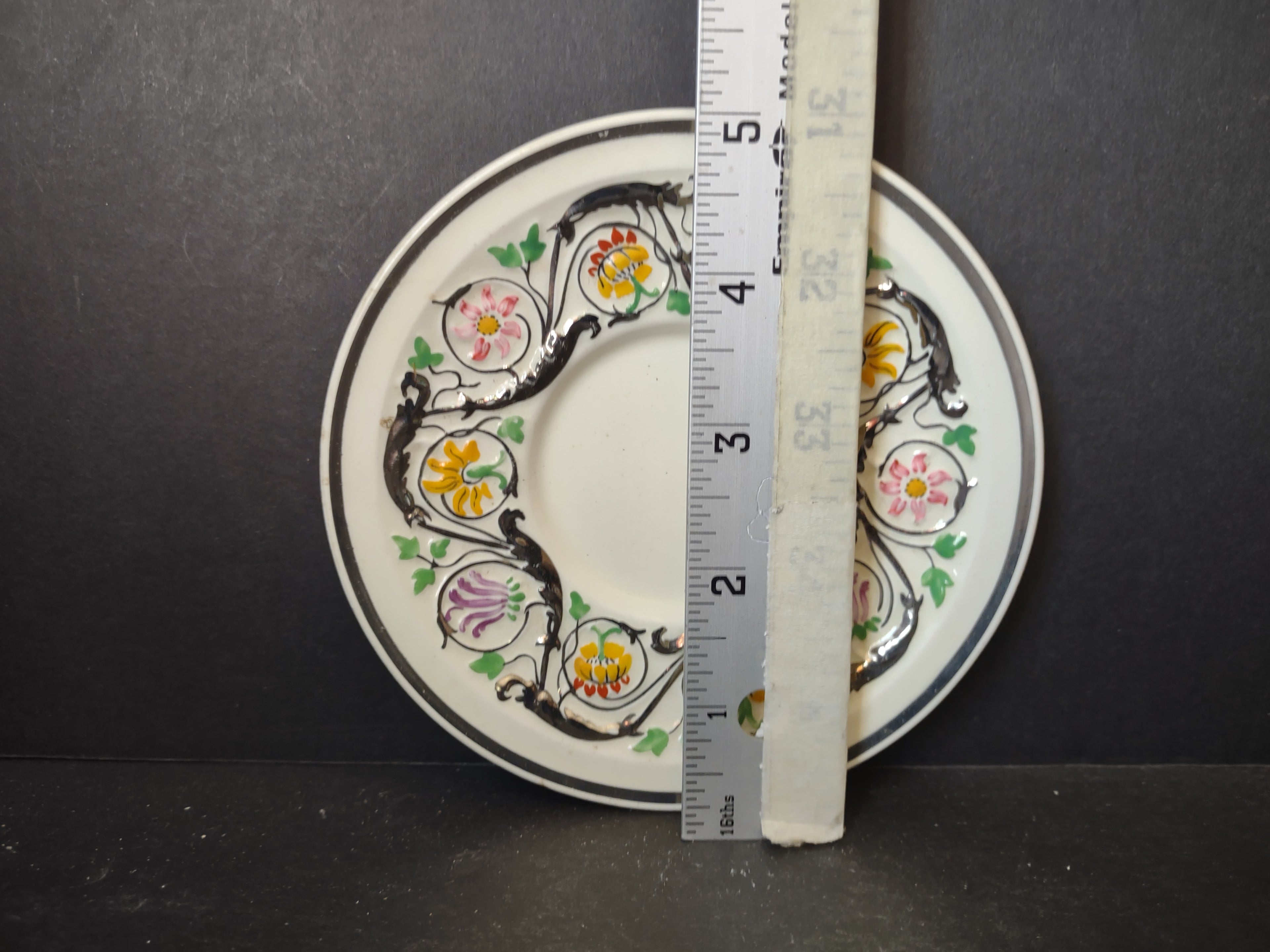 Vintage Wedgwood Patrician Hand Painted Demitasse Espresso Saucer [6120]