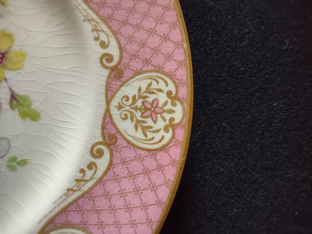 Vintage Myott Staffordshire Rose Luncheon Plate England Set Of 3 [6121]