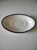 Vintage Wedgwood Preston Saucer Bone China Black Gold England [6123]