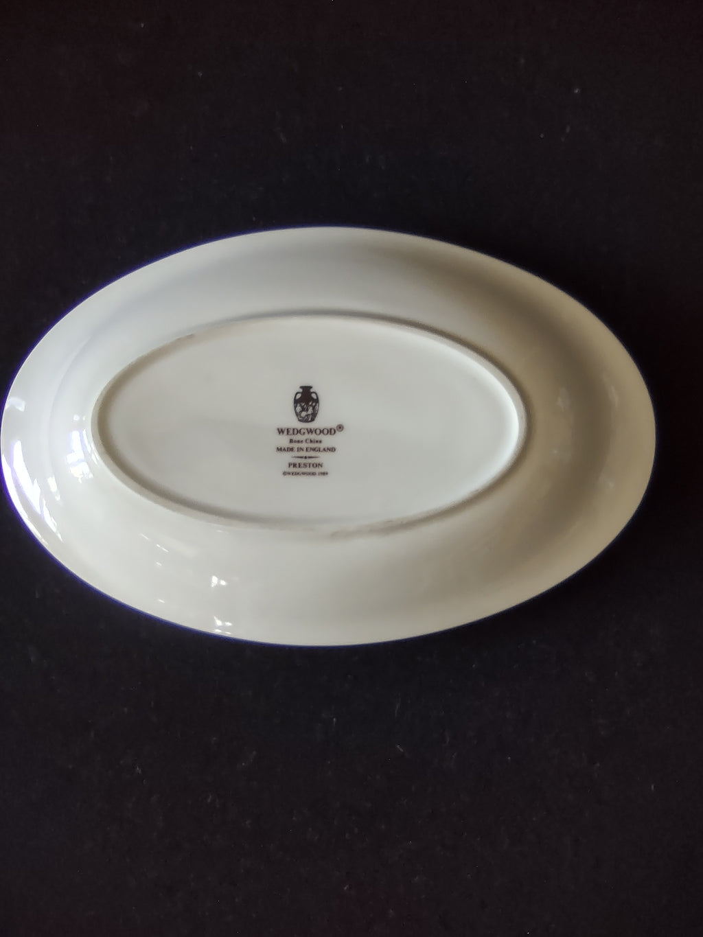 Vintage Wedgwood Preston Saucer Bone China Black Gold England [6123]