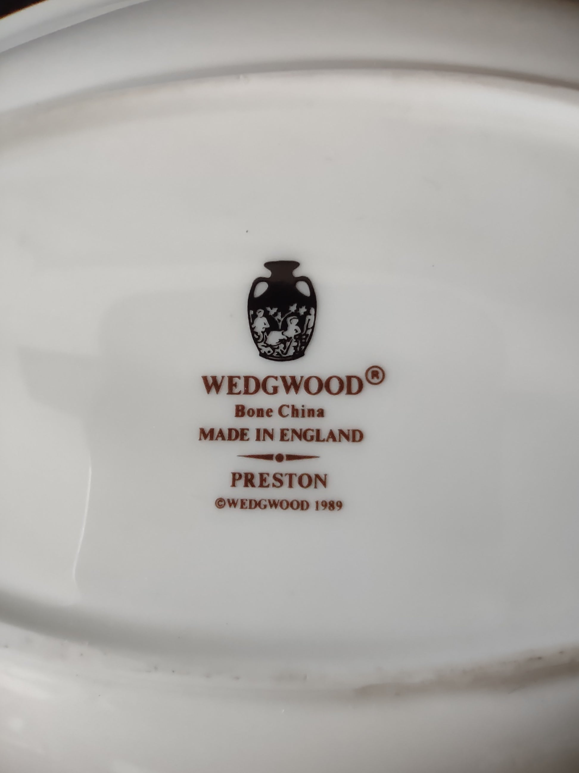 Vintage Wedgwood Preston Saucer Bone China Black Gold England [6123]
