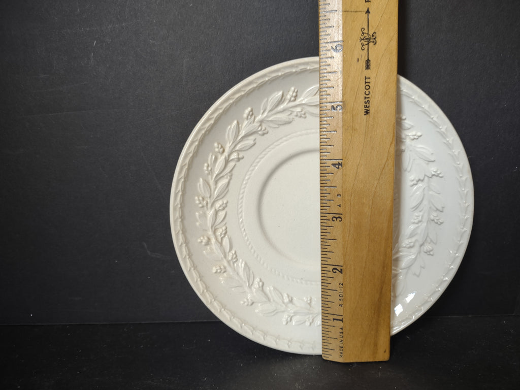 Vintage Wedgwood Embossed Queens Ware Cottagecore Saucer [6170]