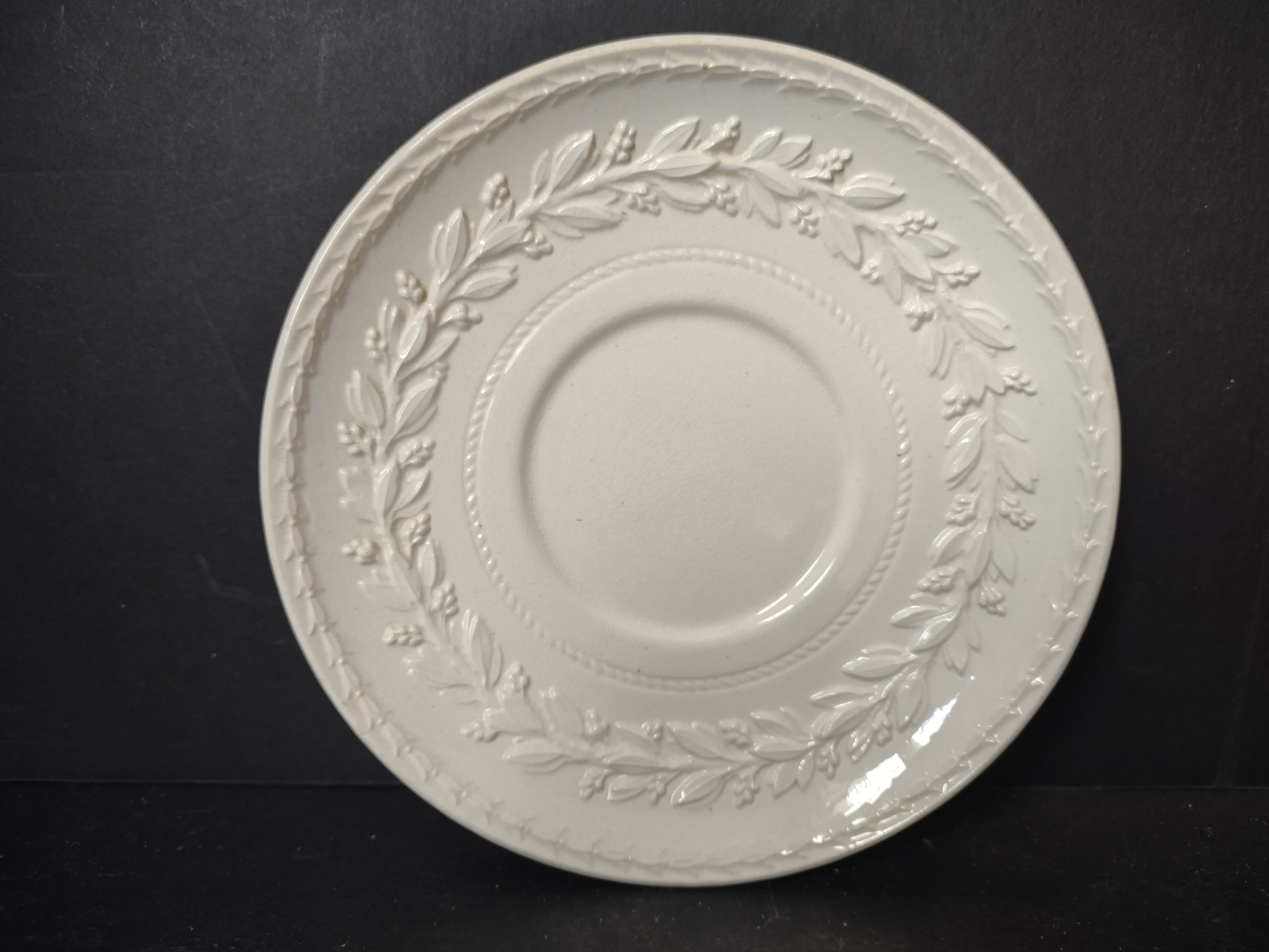Vintage Wedgwood Embossed Queens Ware Cottagecore Saucer [6170]