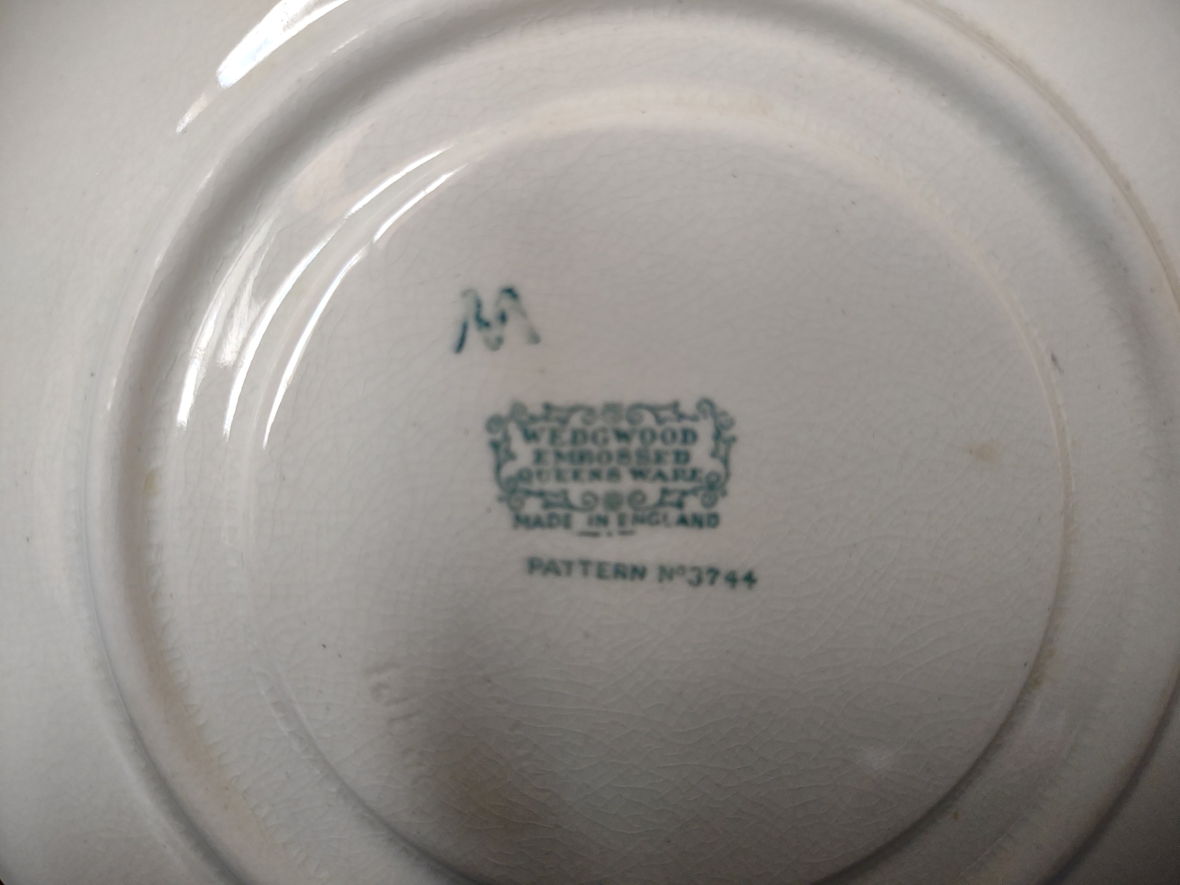 Vintage Wedgwood Embossed Queens Ware Cottagecore Saucer [6170]