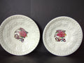 Vintage Wedgwood Bullfinch Wellesley Embossed Saucers Set of 2 [6162]