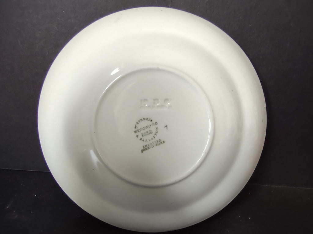 Vintage Wedgwood Embossed Queens Ware White Cup Saucer England [6161]