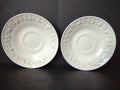 Vintage Wedgwood Embossed Queensware Saucers Set/2 Pattern 2243 England 5.5" [6157]