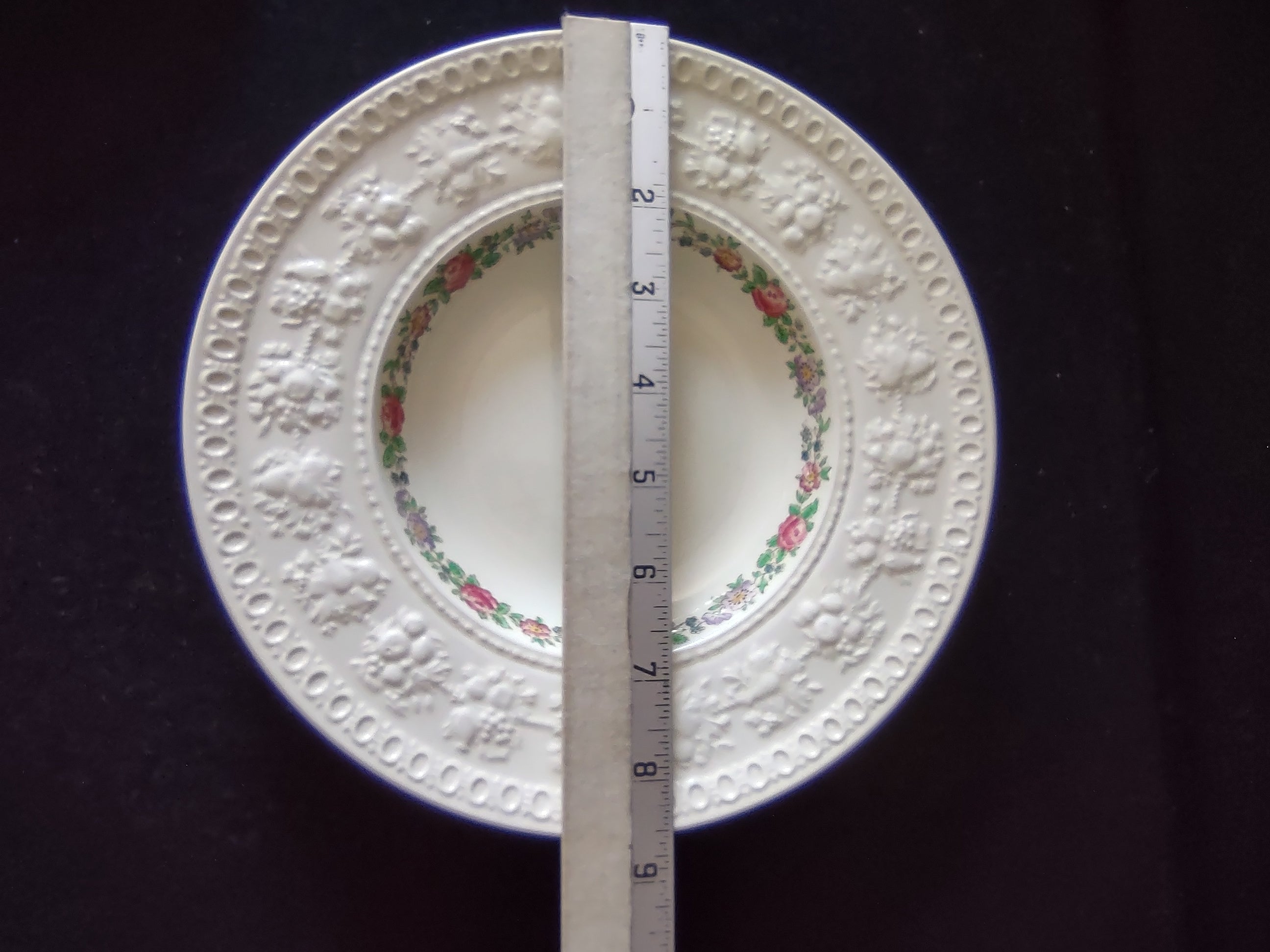 Vintage Wedgwood Wellesley Balmoral Rimmed Soup Bowls England Pair [6128]
