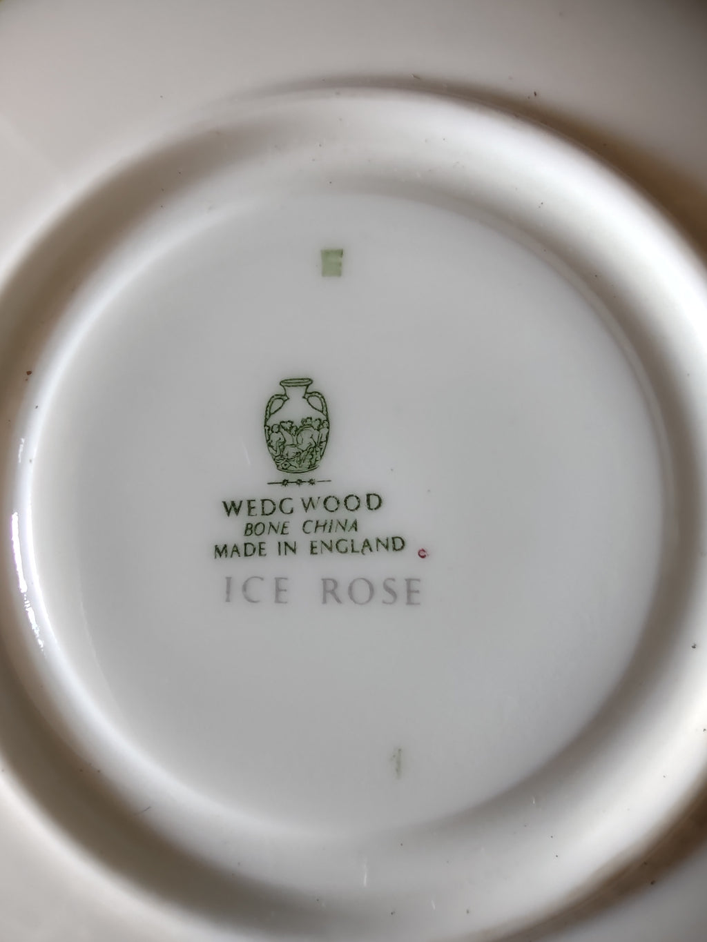 Vintage Wedgwood Ice Rose Saucers Bone China England Set of 2 [6130]