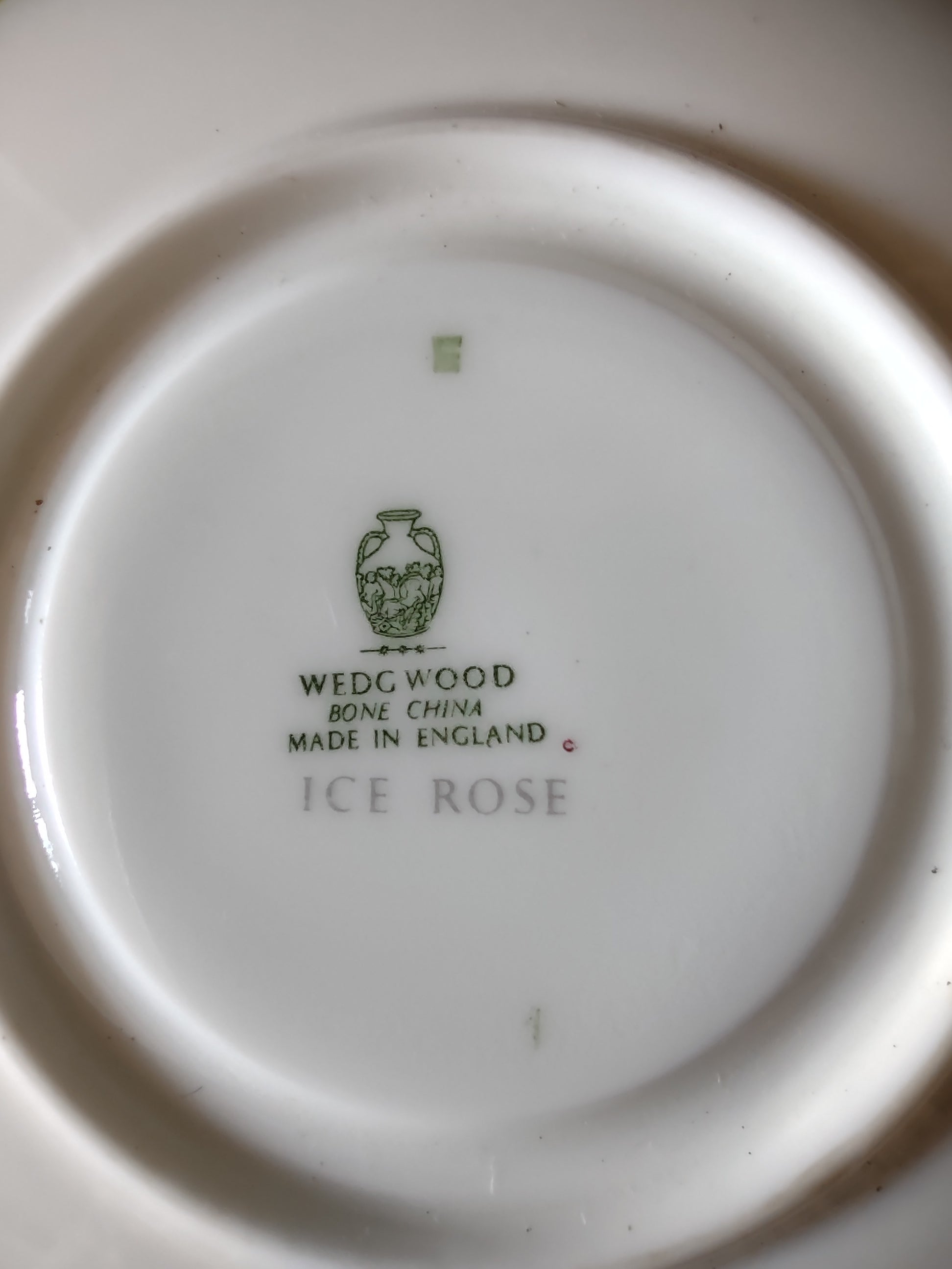 Vintage Wedgwood Ice Rose Saucers Bone China England Set of 2 [6130]