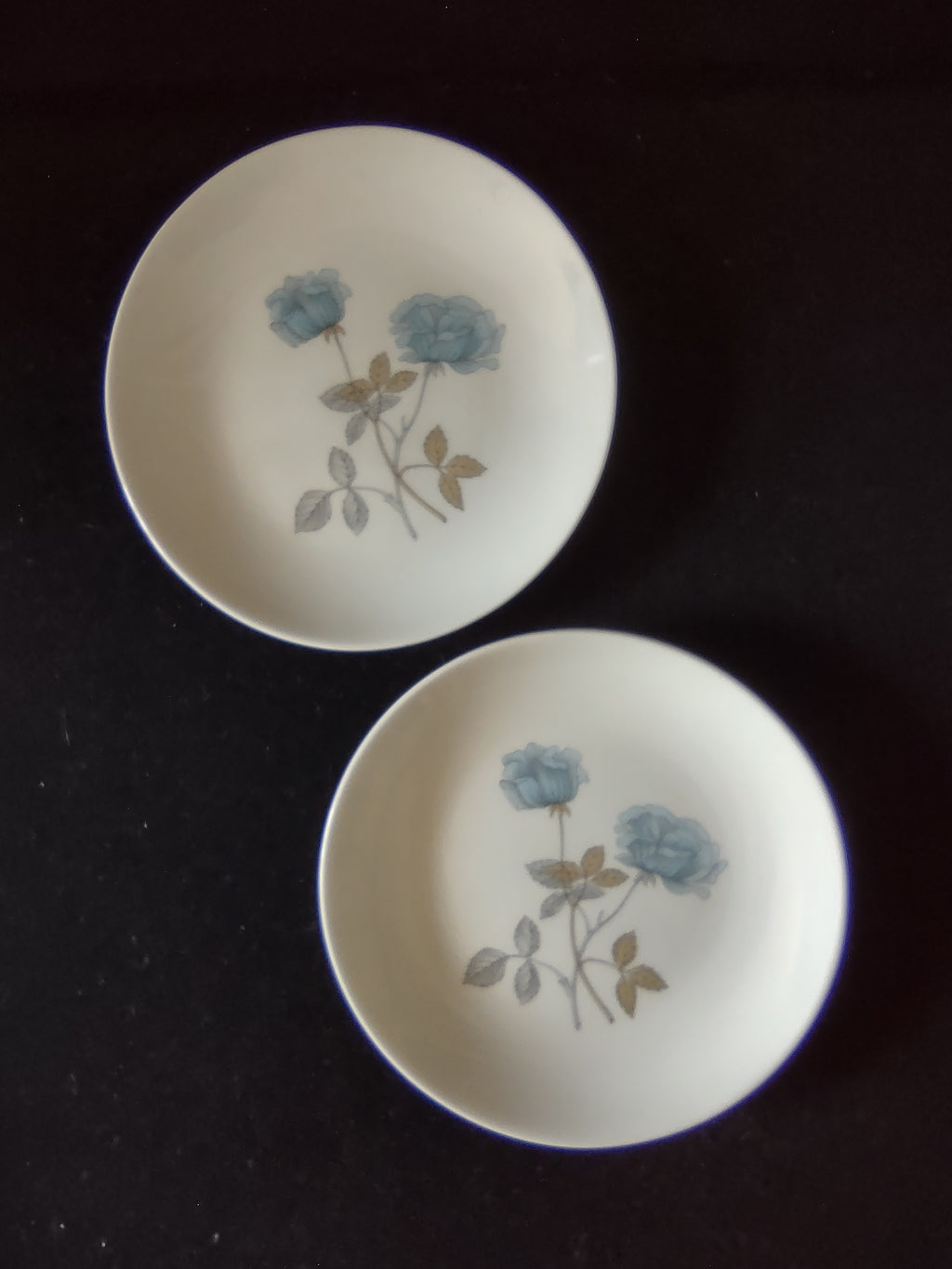 Vintage Wedgwood Ice Rose Bread Butter Plate Set of 2 England [6131]