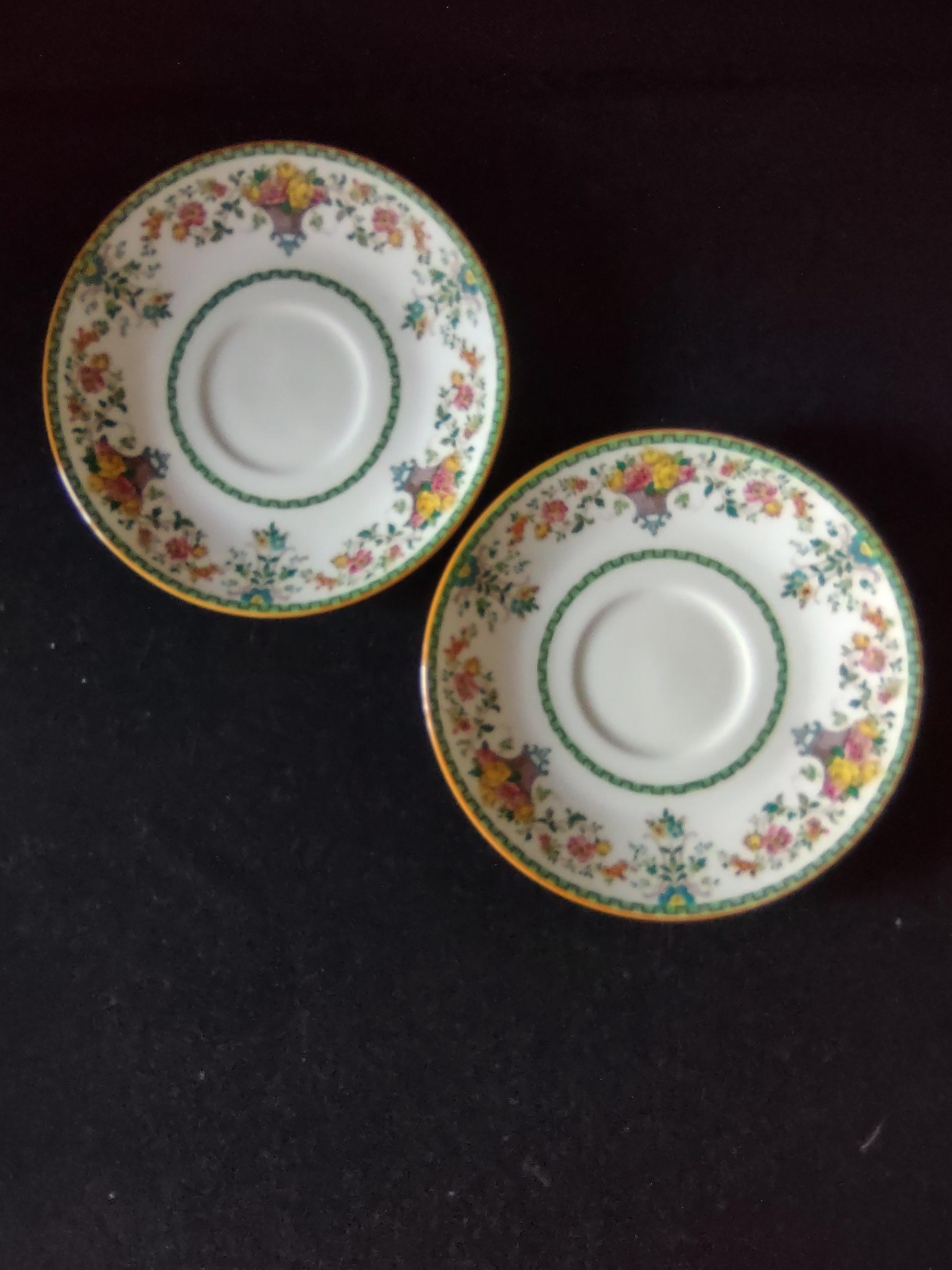 Vintage Wedgwood Charnwood Saucers Bone China England Set of 2 [6132]