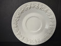 Vintage Wedgwood Bone China Versailles White Floral Demitasse Saucer [6155]