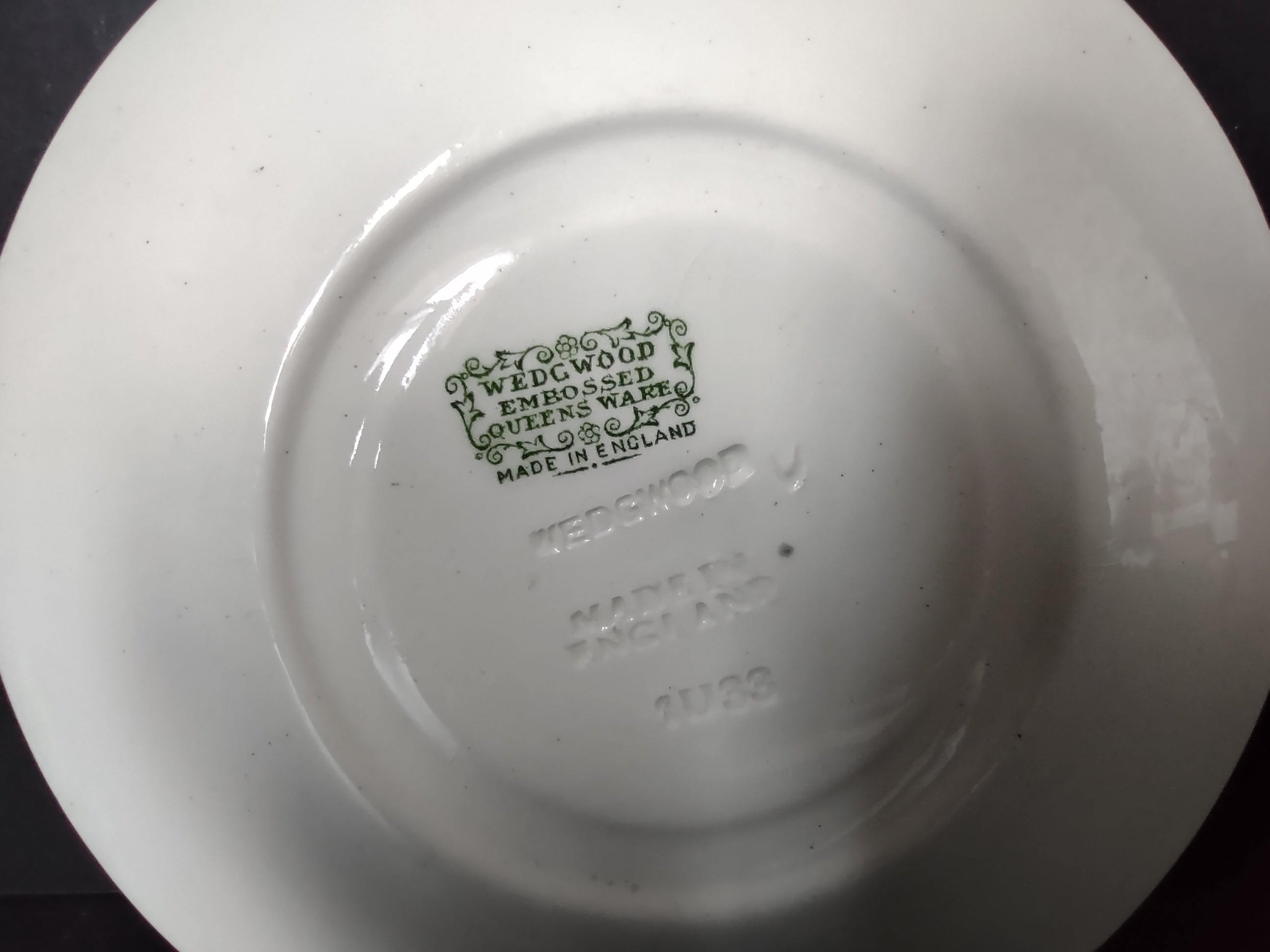 Vintage Wedgwood Bone China Versailles White Floral Demitasse Saucer [6155]