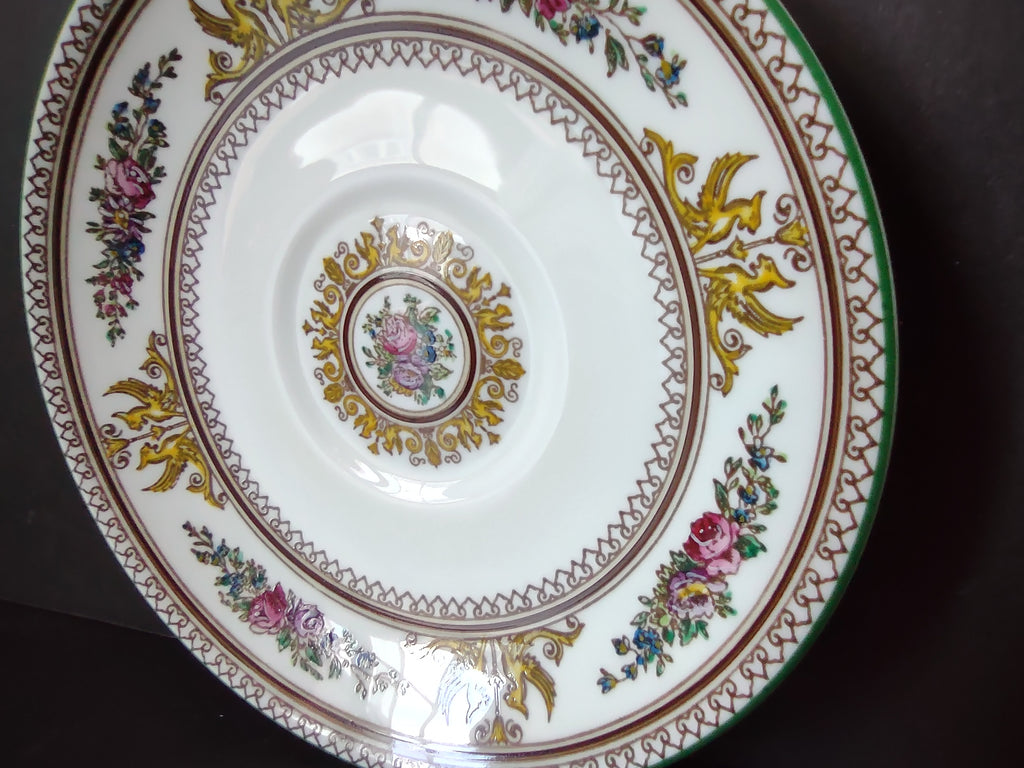 Vintage Wedgwood Florentine Turquoise Bone China Saucer England [6153]