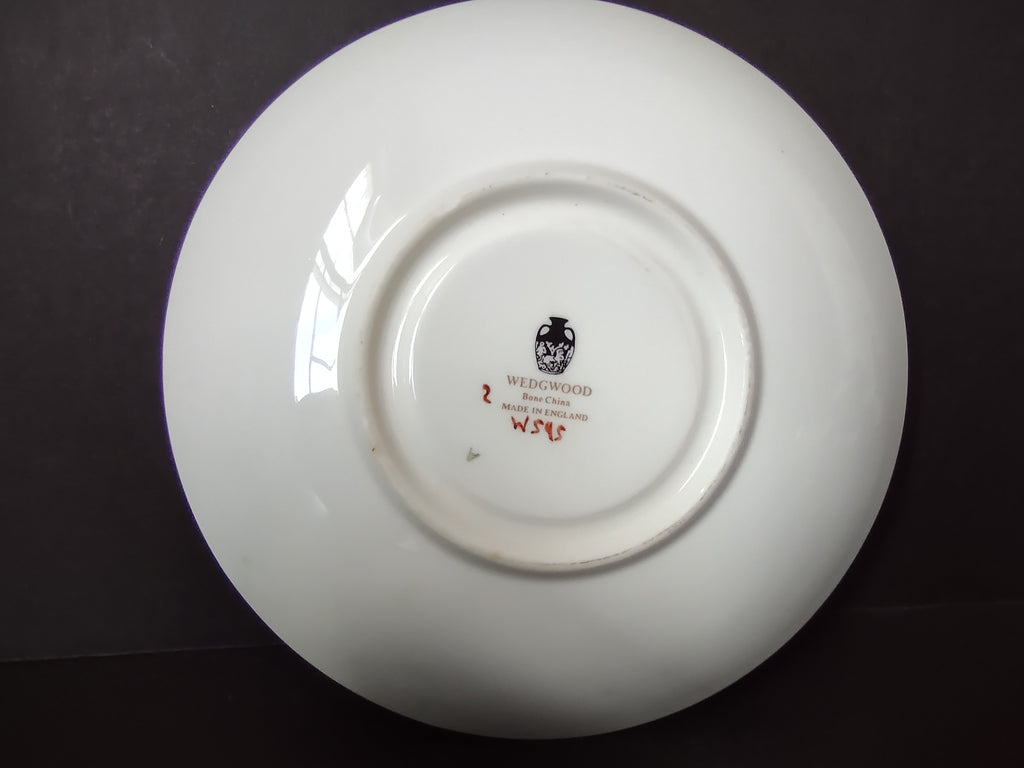 Vintage Wedgwood Florentine Turquoise Bone China Saucer England [6153]