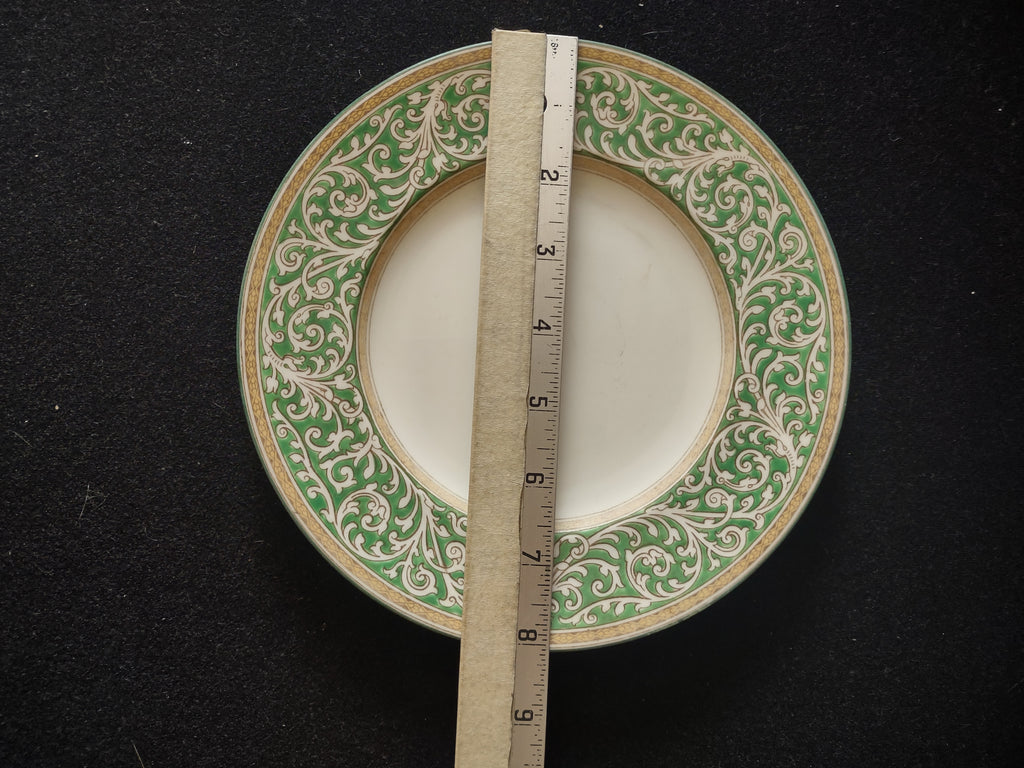 Vintage Wedgwood Salad Plate Bone China Green Florentine England [6133]
