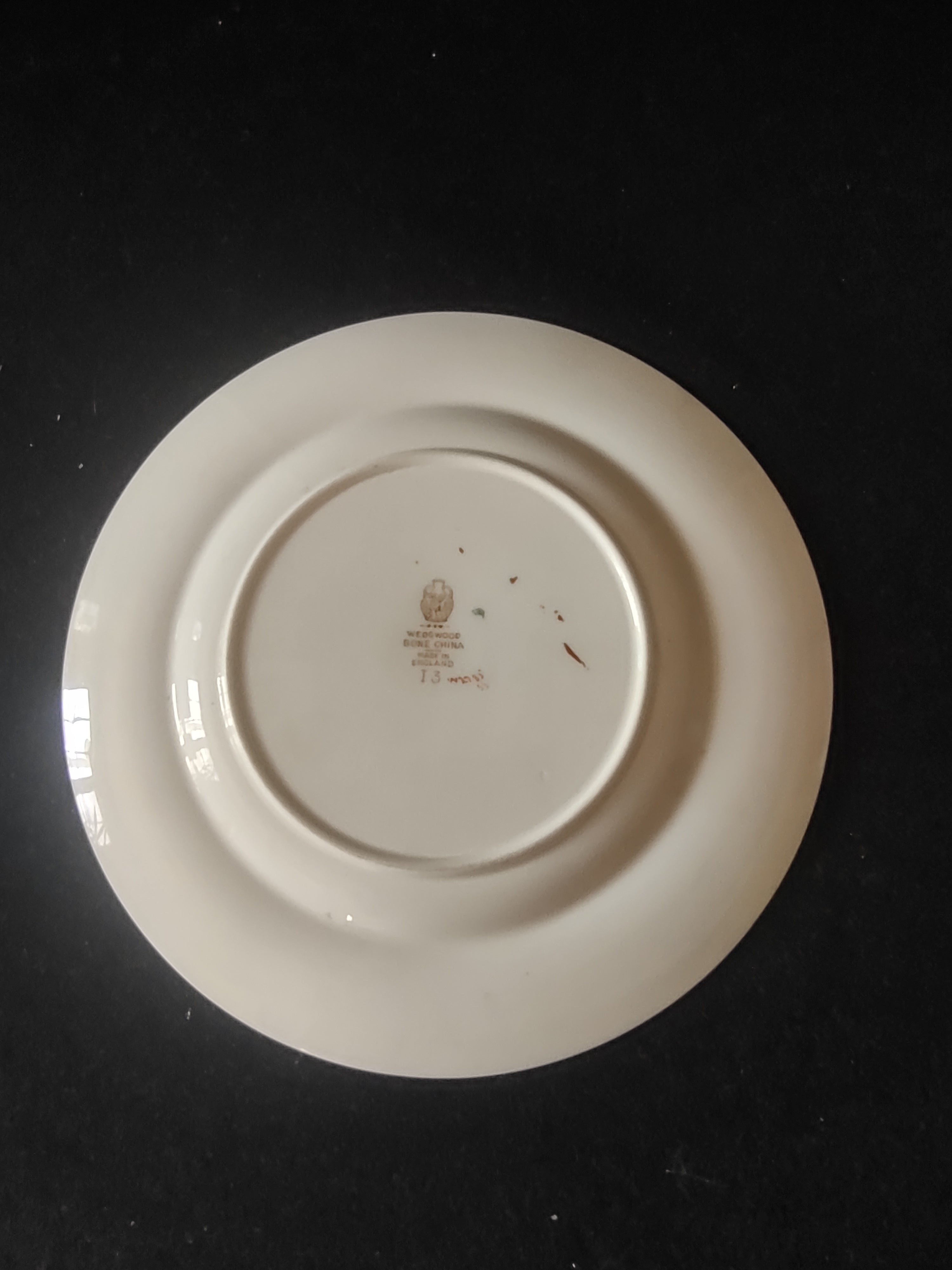 Vintage Wedgwood Salad Plate Bone China Green Florentine England [6133]
