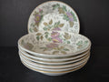 Vintage Wedgwood Bone China Floral Chintz Berry Bowl x 7 Gold Rim England [6149]