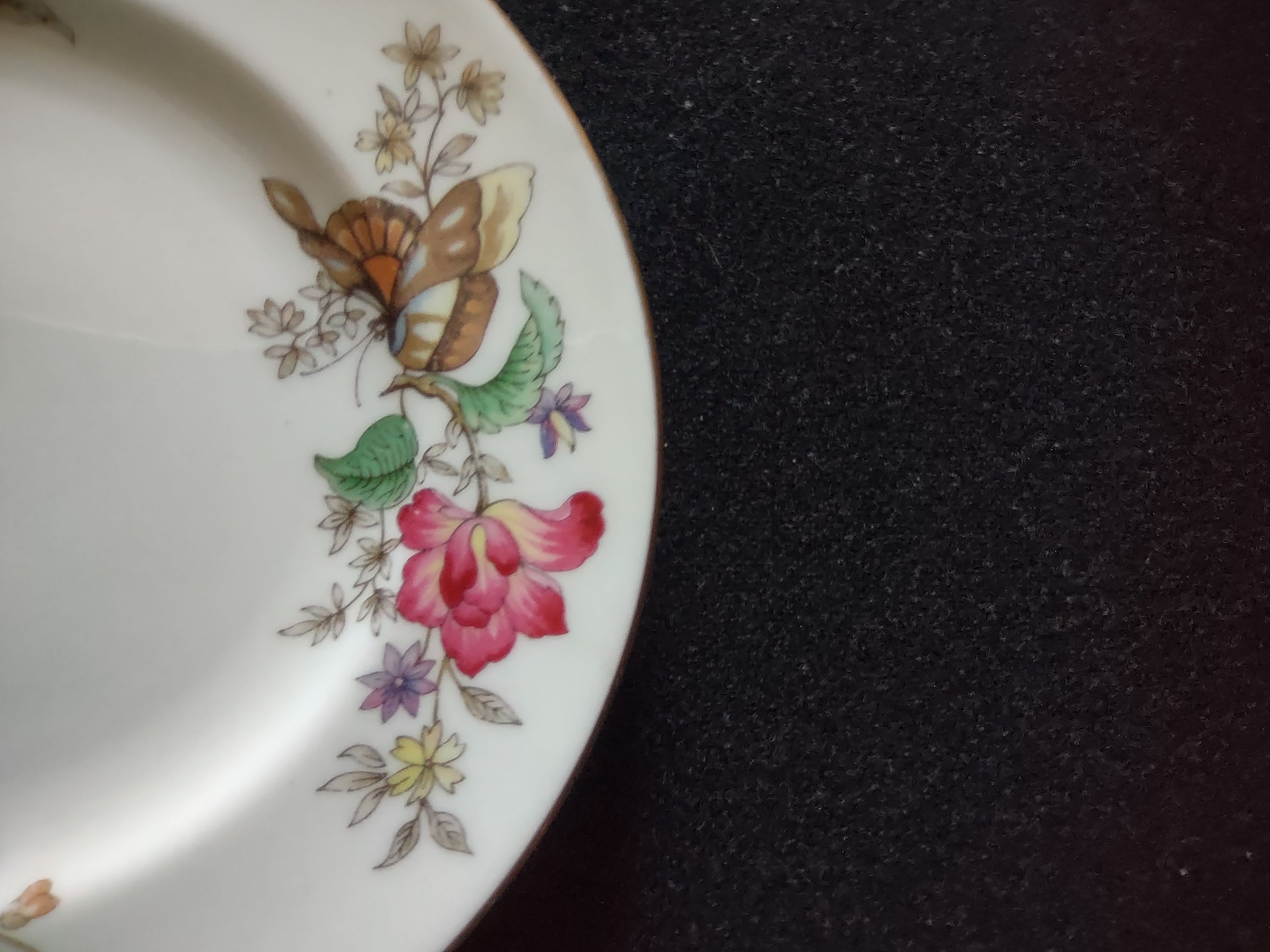 Vintage Wedgwood Sandon Bread Butter Plate Bone China Butterfly England [6135]