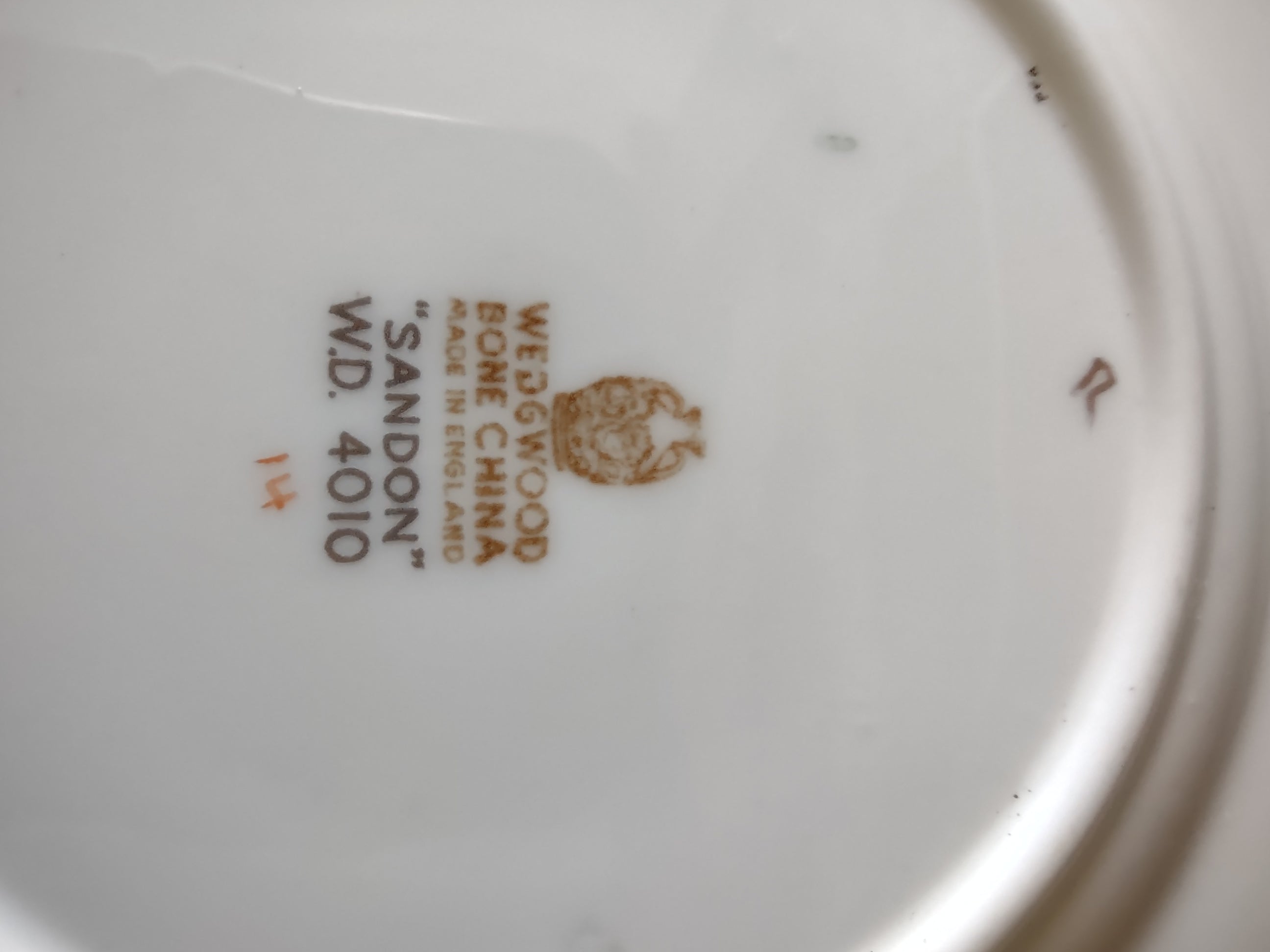 Vintage Wedgwood Sandon Bread Butter Plate Bone China Butterfly England [6135]