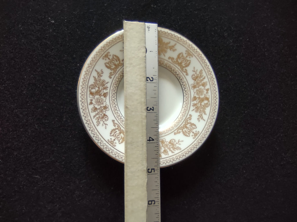 Vintage Wedgwood Gold Columbia Saucer Bone China Gold Floral England [6136]
