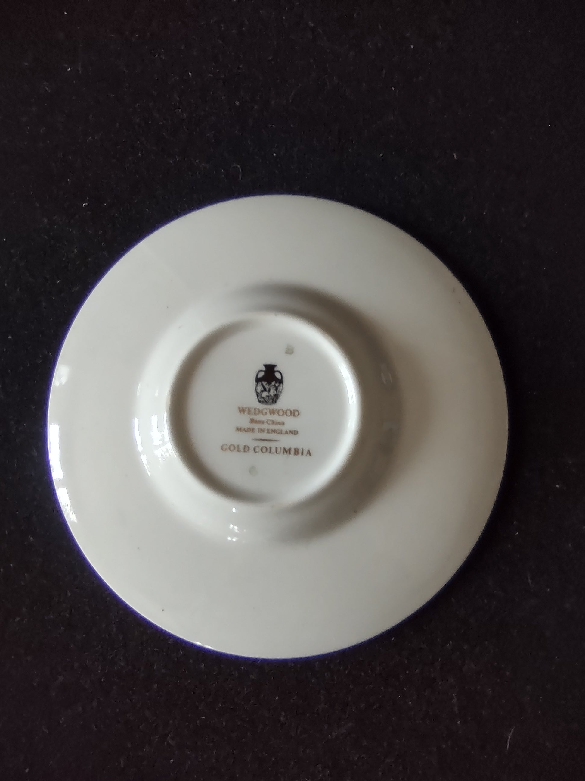 Vintage Wedgwood Gold Columbia Saucer Bone China Gold Floral England [6136]